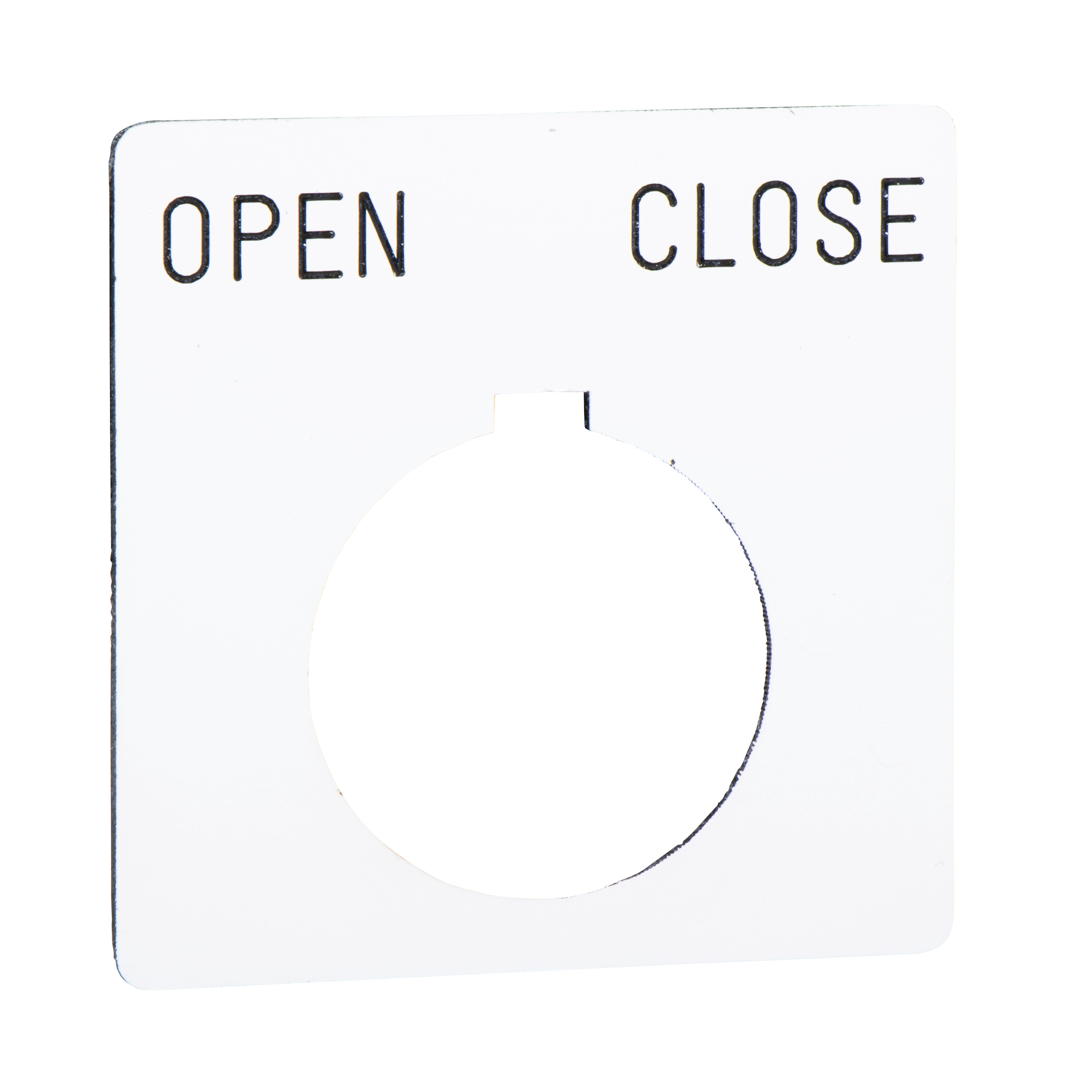 9001KN146WP Harmony Standard Legend Plate, 57 mm H x 57 mm W, Square Plate, Plastic, White Field
