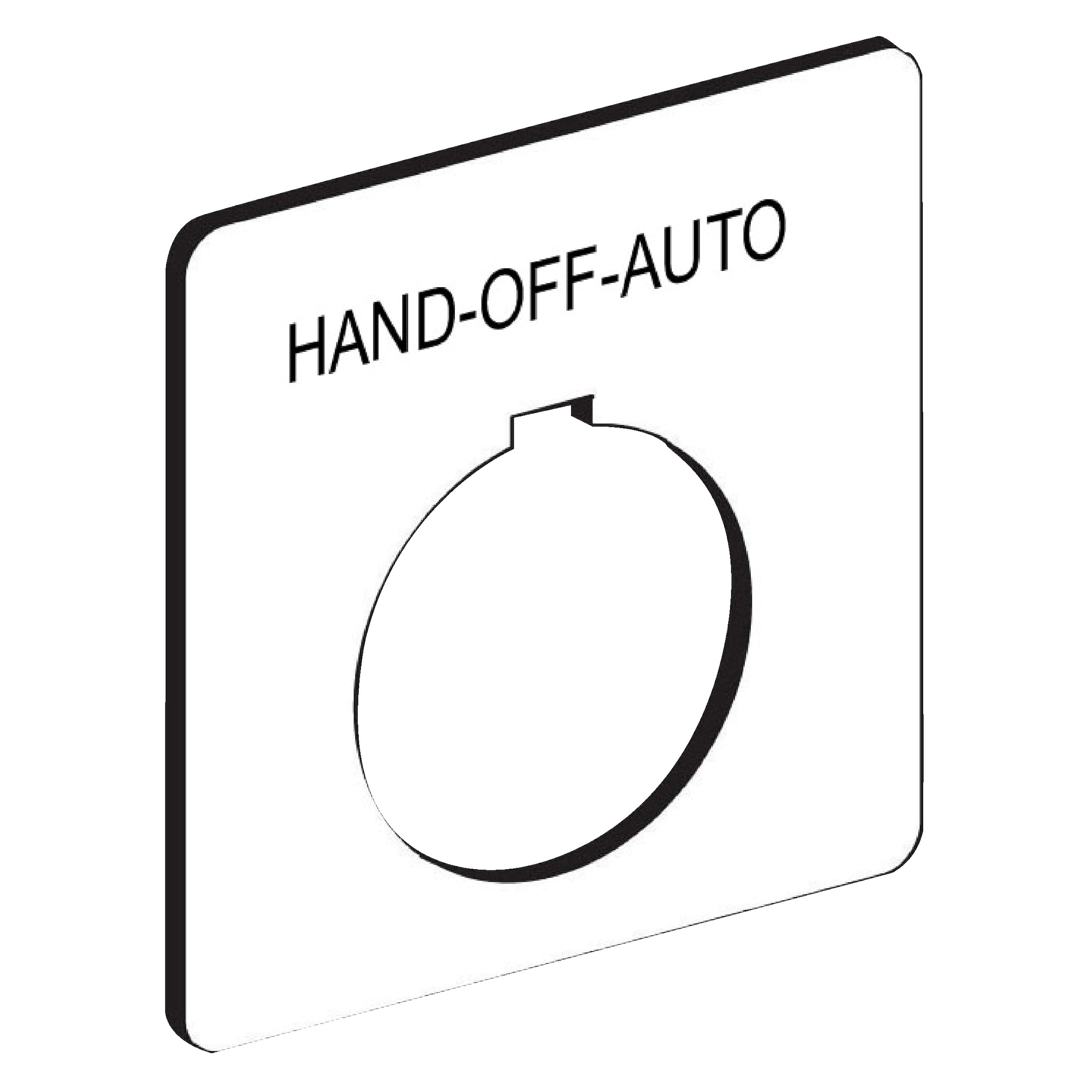 9001KN160WP Harmony Standard Legend Plate, 57 mm H x 57 mm W, Square Plate, Plastic, White Field