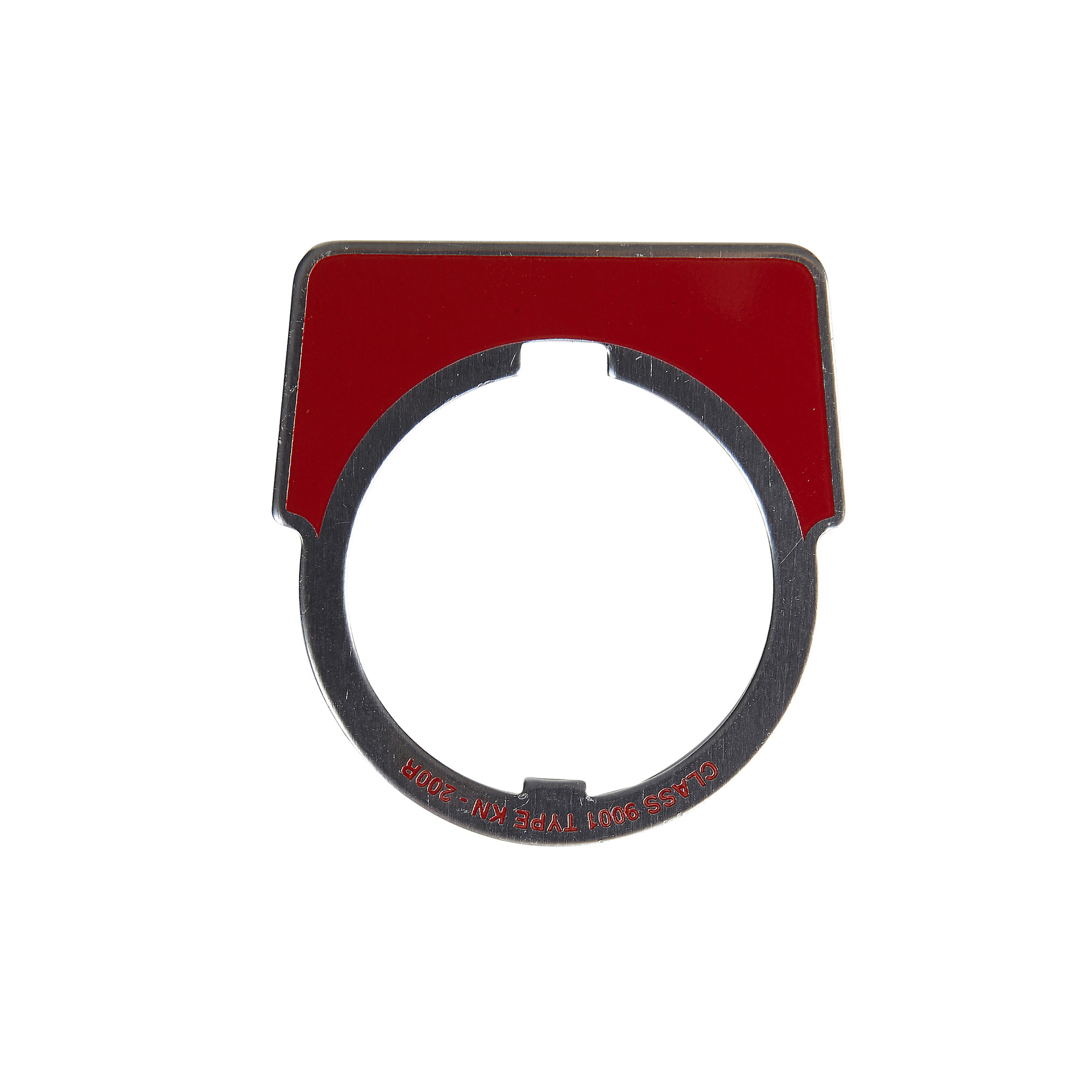 9001KN200R Harmony Standard Unmarked Legend Plate, 43 mm H x 40 mm W, Aluminum, Red Field