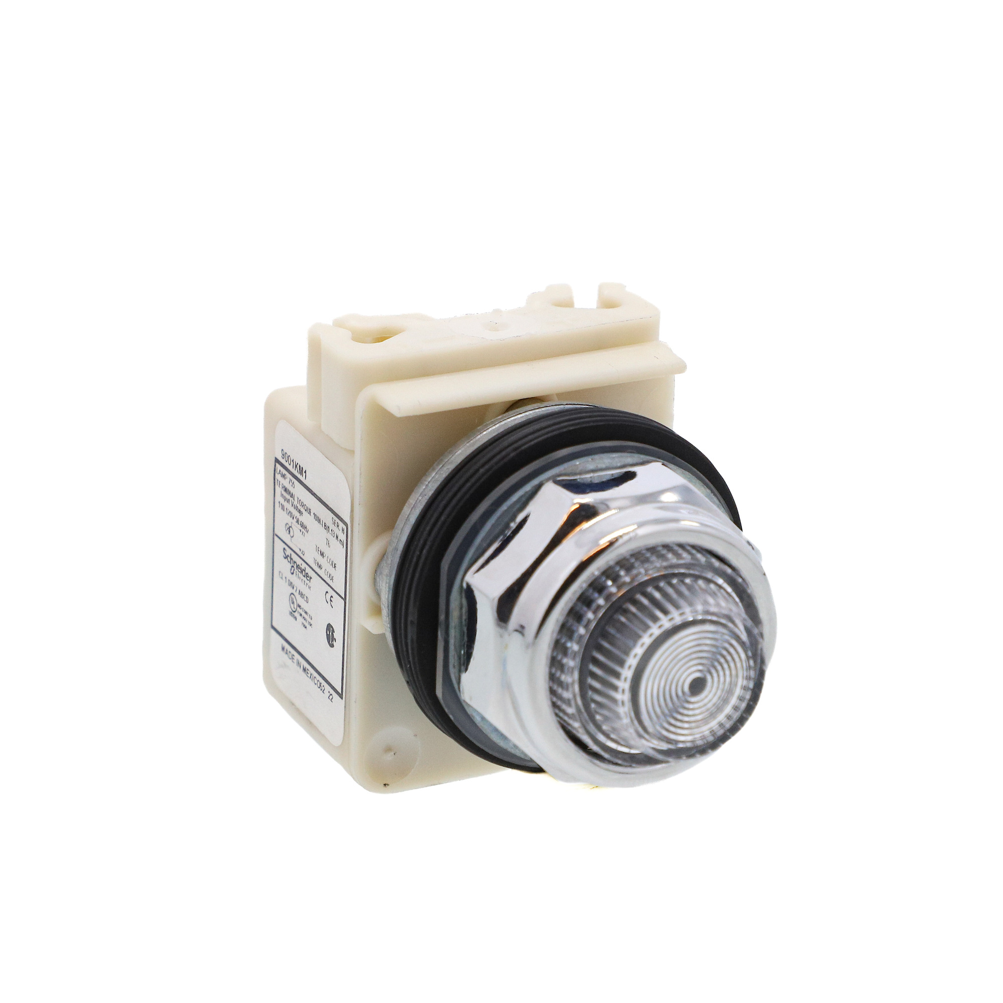 9001KP1C31 Harmony Type K Standard Transformer Pilot Light, 110 to 120 V AC, 2.4 VA, Fresnel Lens, Panel Mount