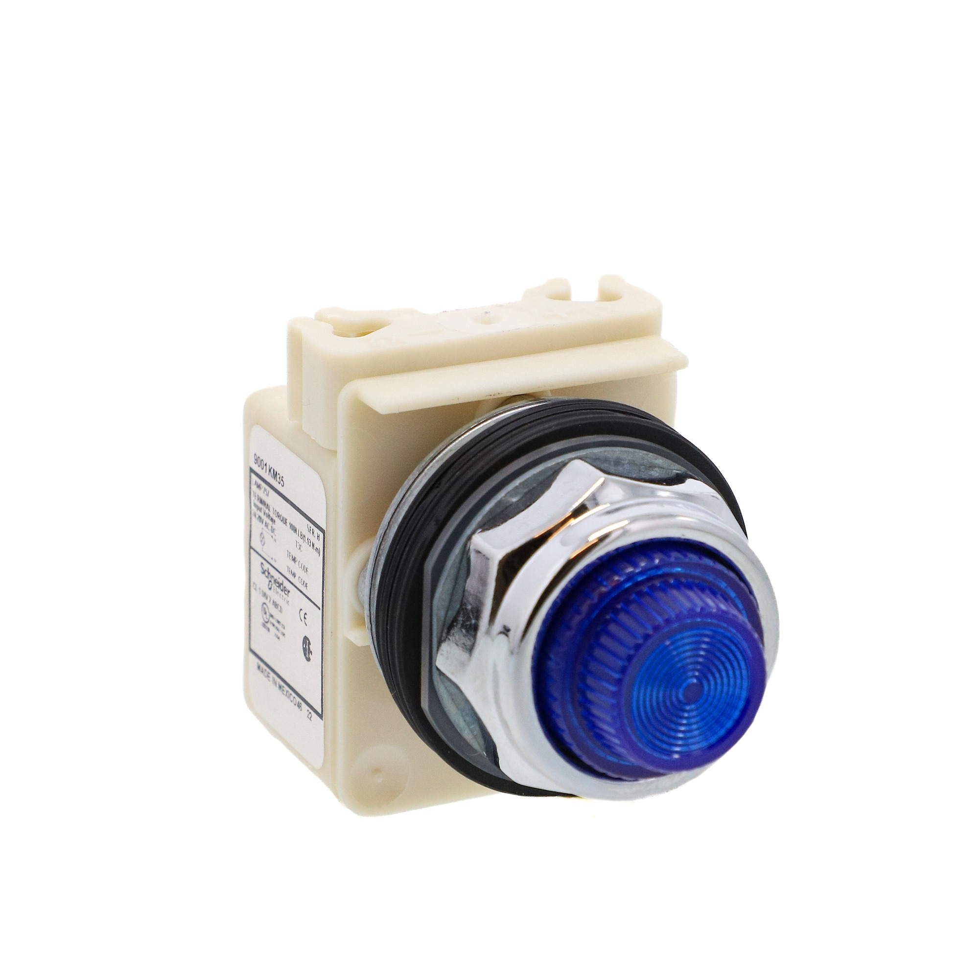 9001KP35L31 Harmony Type K Full Voltage Pilot Light, 24 V AC/28 V DC, Fresnel Glass Lens, Panel Mount