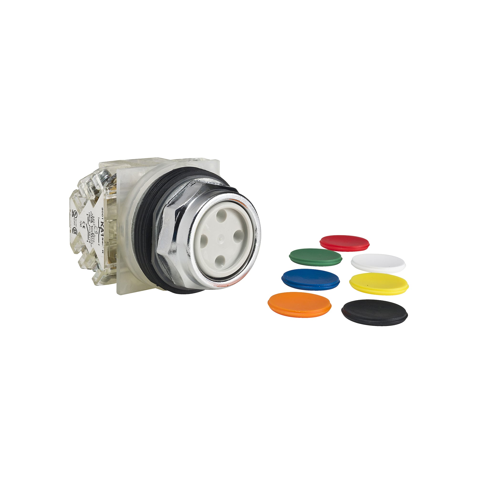 9001KR1UH2 Harmony Type K Heavy Duty Dusttight/Oiltight/Watertight Mechanically Interlocked Non-Illuminated Pushbutton, 30 mm, 2NO-2NC Contact, Slow Break Contact
