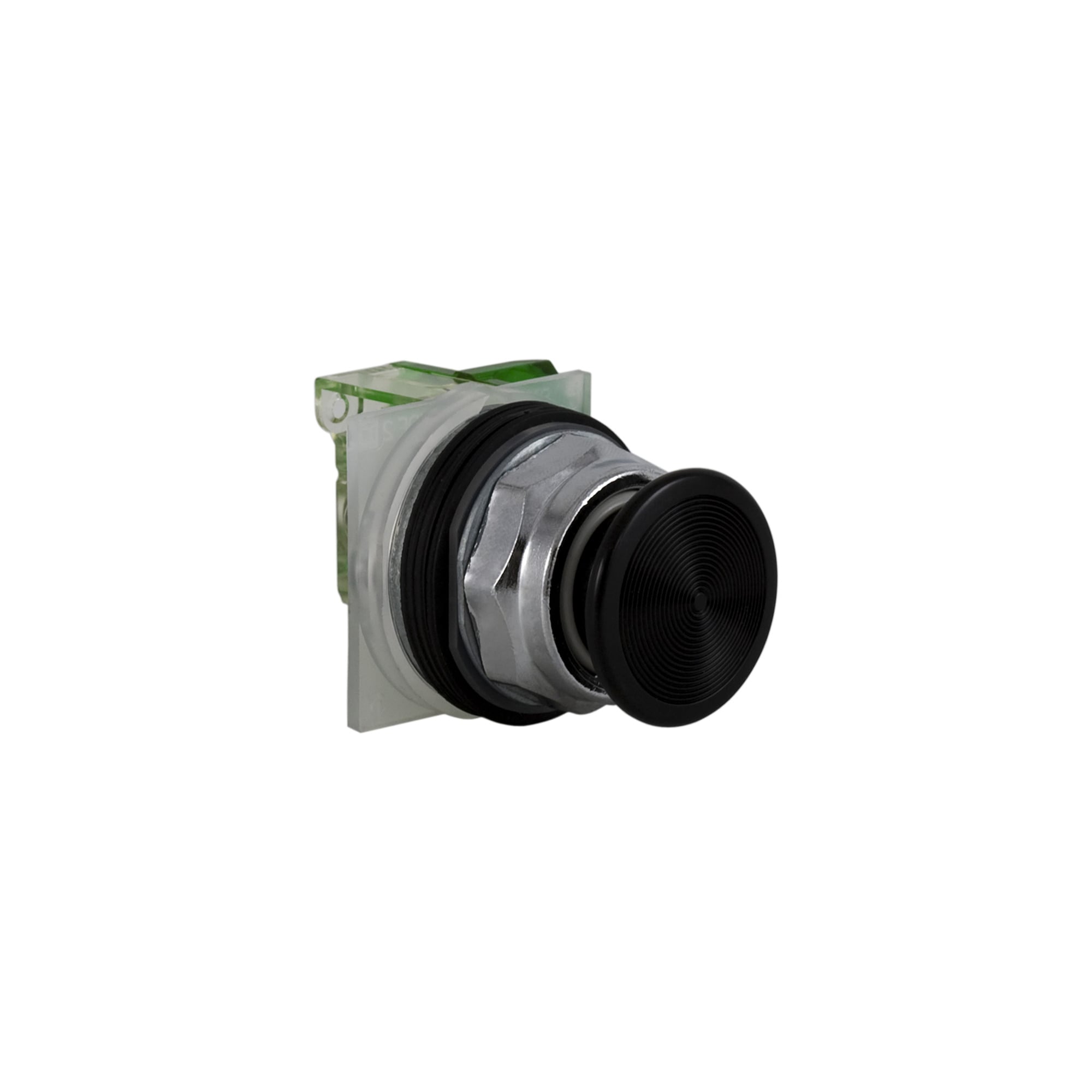 9001KR4BH5 Harmony Type K Heavy Duty Dusttight/Oiltight/Watertight Mechanically Interlocked Non-Illuminated Pushbutton, 30 mm, 1NO Contact, Slow Break Contact, Black