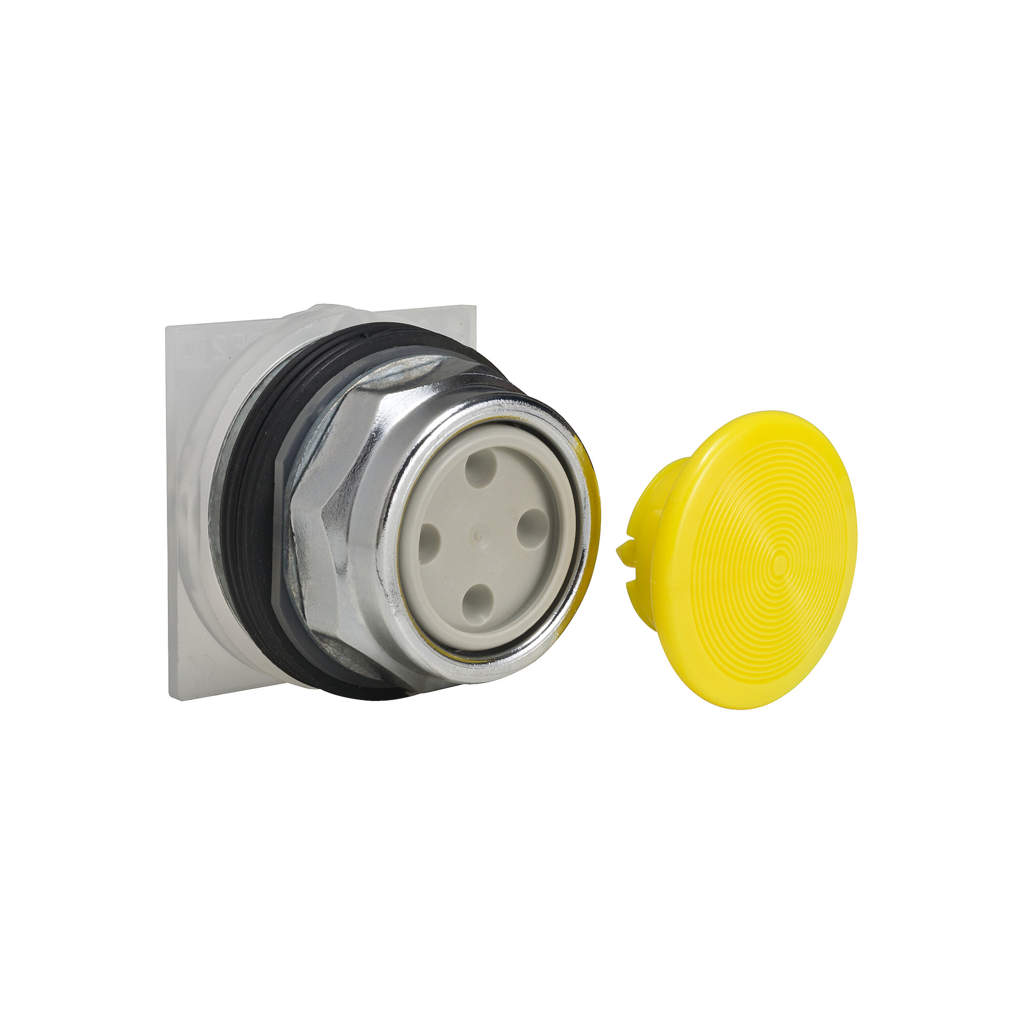9001KR4Y Harmony Type K Dusttight/Oiltight/Watertight Heavy Duty Unmarked Non-Illuminated Pushbutton Operator, 30 mm, 2 Positions, Yellow