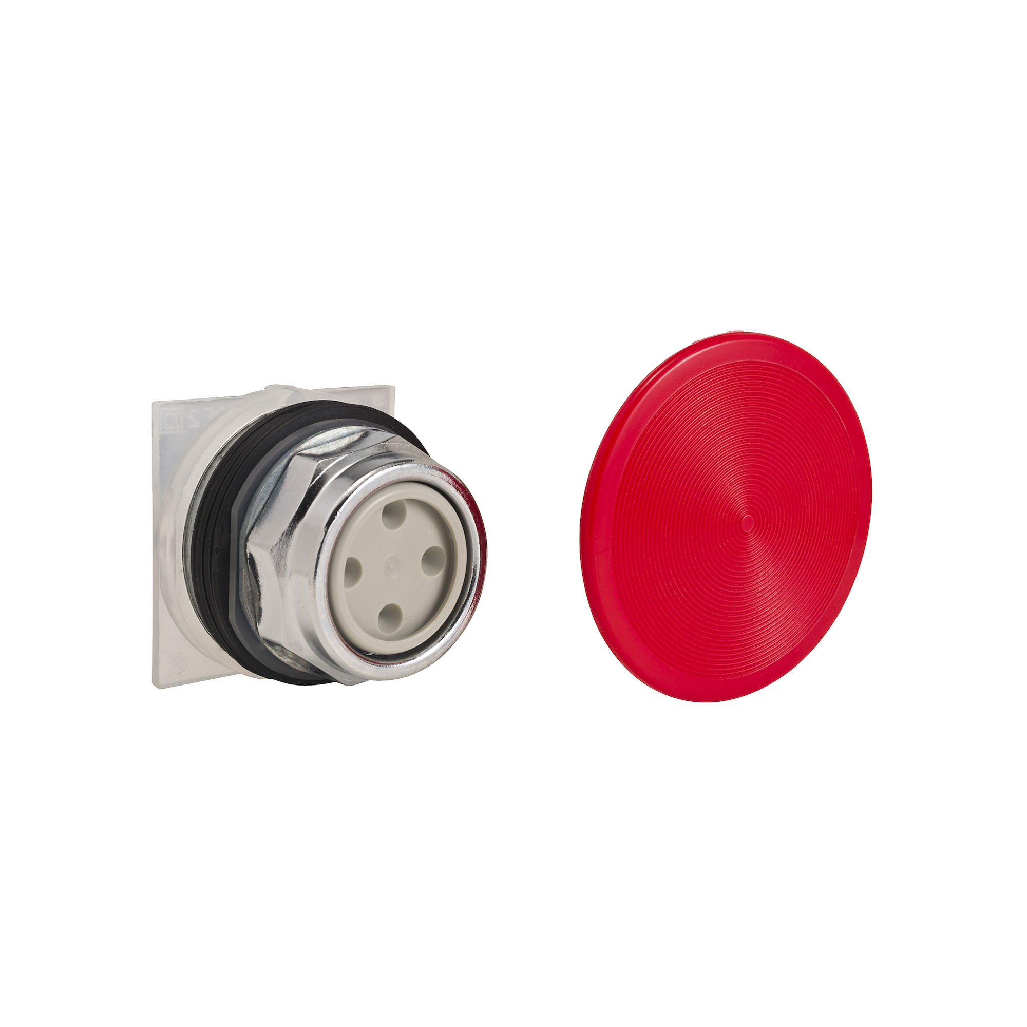 9001KR5RH5 Harmony Type K Heavy Duty Dusttight/Oiltight/Watertight Mechanically Interlocked Non-Illuminated Pushbutton, 30 mm, 1NO Contact, Slow Break Contact, Red