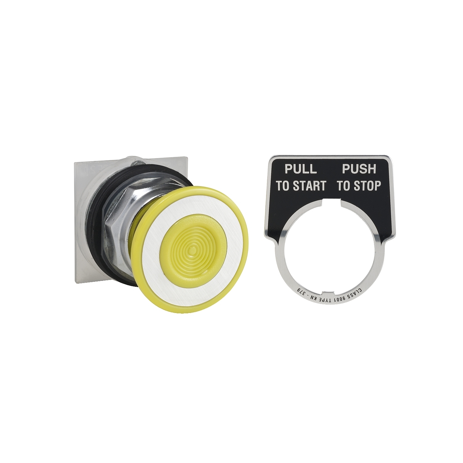 9001KR9Y Harmony Type K Non-Illuminated Push-Pull Operator, 30 mm, Yellow