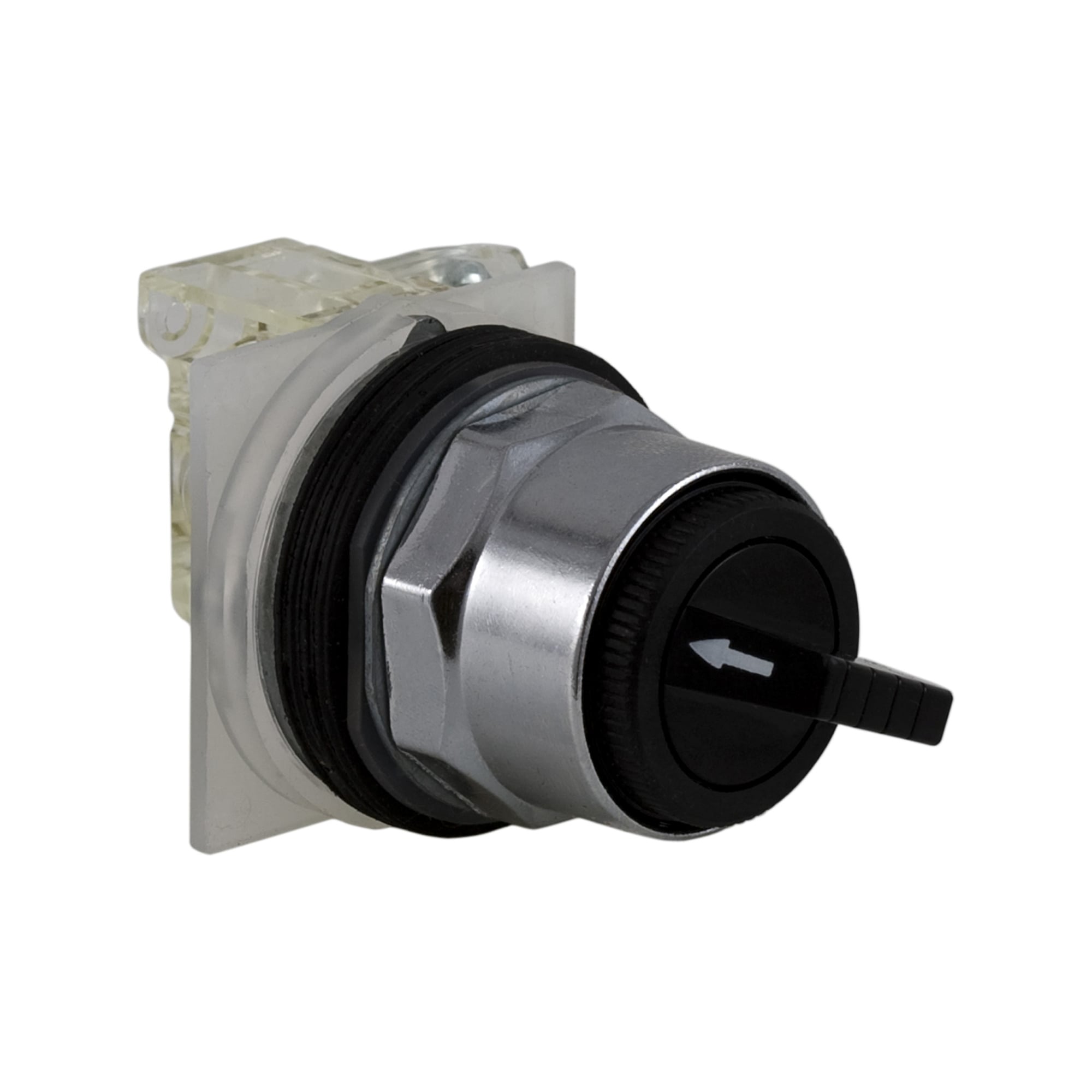 9001KS42BH1 Harmony Type T-K Dusttight/Oiltight/Watertight Heavy Duty Round Non-Illuminated Selector Switch, 30 mm, 1NO-1NC Contact, Slow Break Contact, Knob Operator, Black