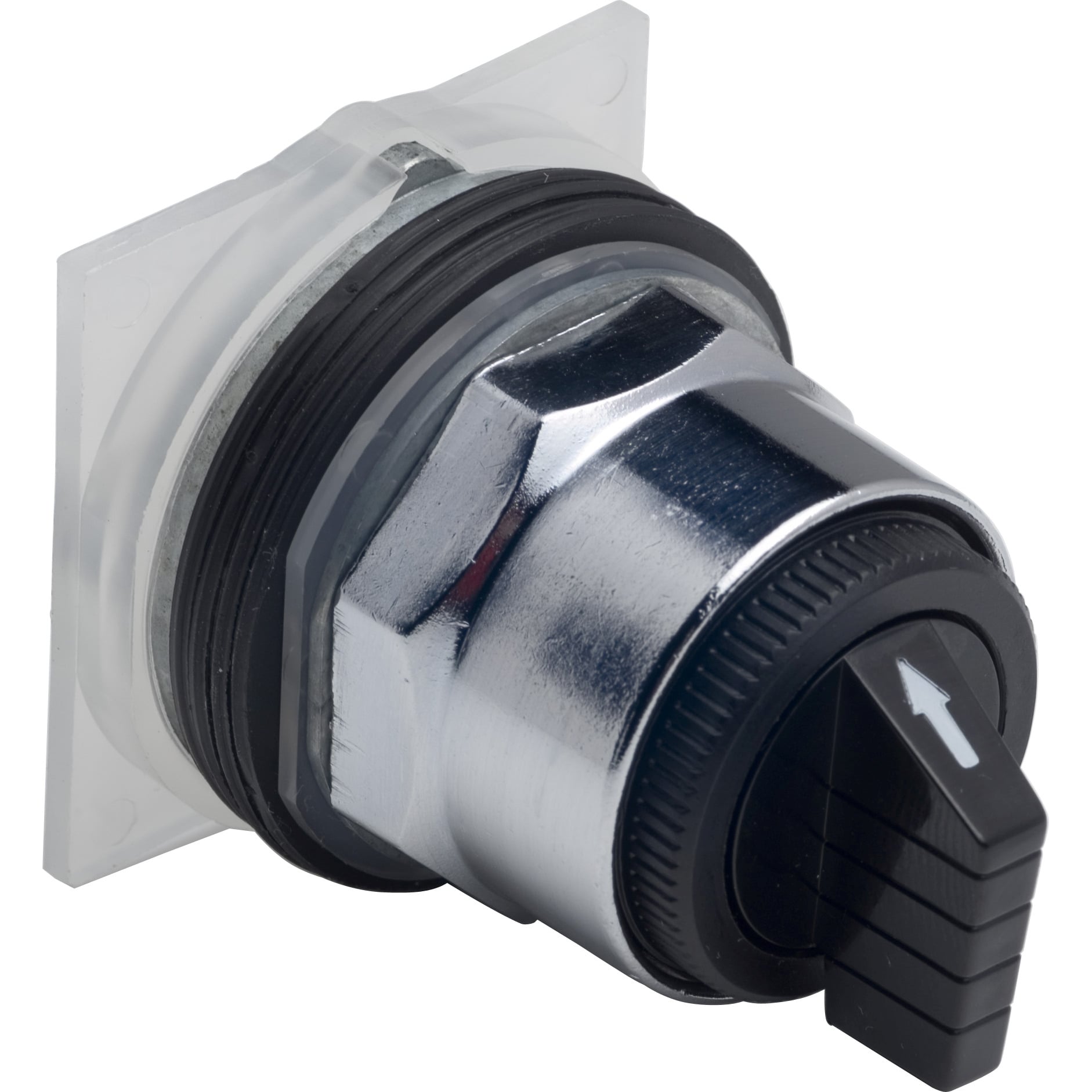 9001KS44BH2 Harmony Type T-K Dusttight/Oiltight/Watertight Heavy Duty Round Non-Illuminated Selector Switch, 30 mm, 2NO-2NC Contact, Slow Break Contact, Knob Operator, Black