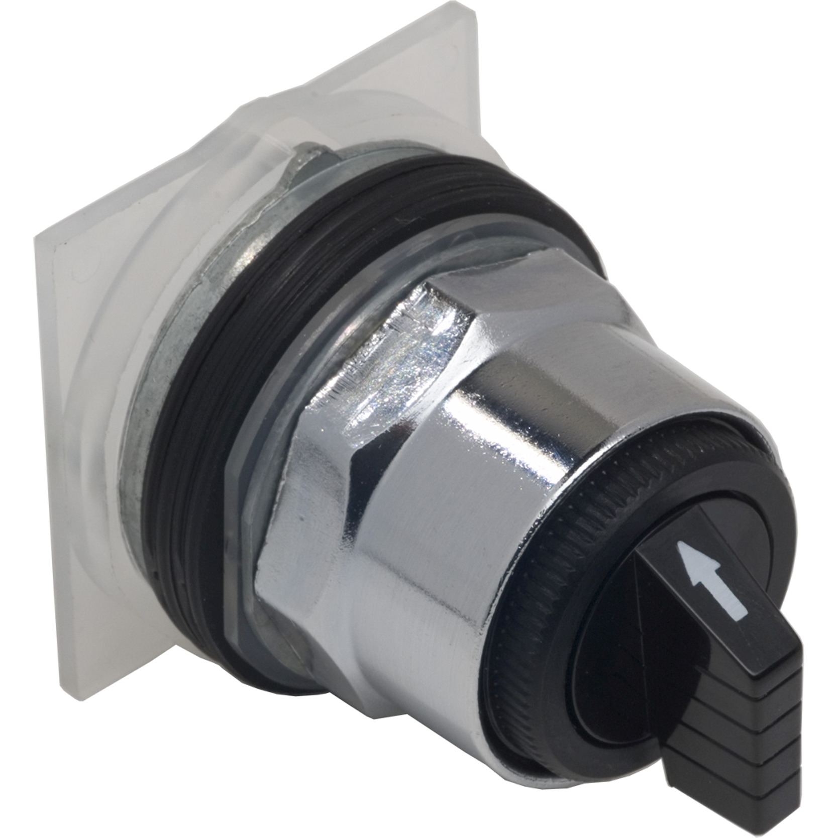 9001KS501B Harmony Type T-K Dusttight/Oiltight Round Weatherproof Non-Illuminated Selector Switch Operator, 30 mm, Knob Operator, 3 Positions, Black