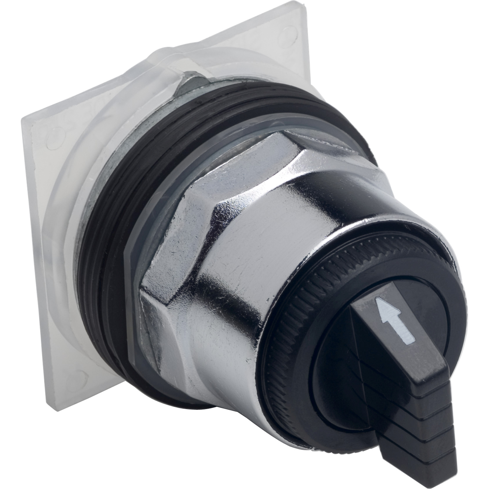 9001KS56B Harmony Type K Dust/Oil/Watertight Round Non-Illuminated Selector Switch Operator, 30 mm, Knob Operator, 3 Positions, Black
