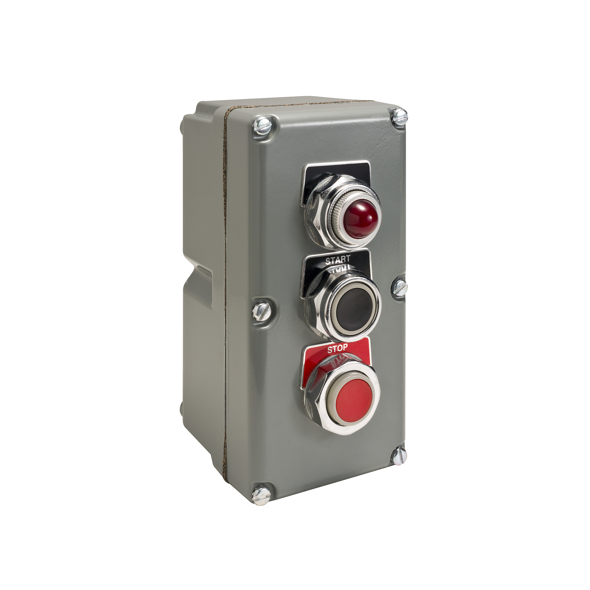 9001KYK317 Harmony Complete Control Station, 300 V AC, 10 A, 1NO-1NC Contact, 3 Operators, NEMA 3/4/13 NEMA Rating