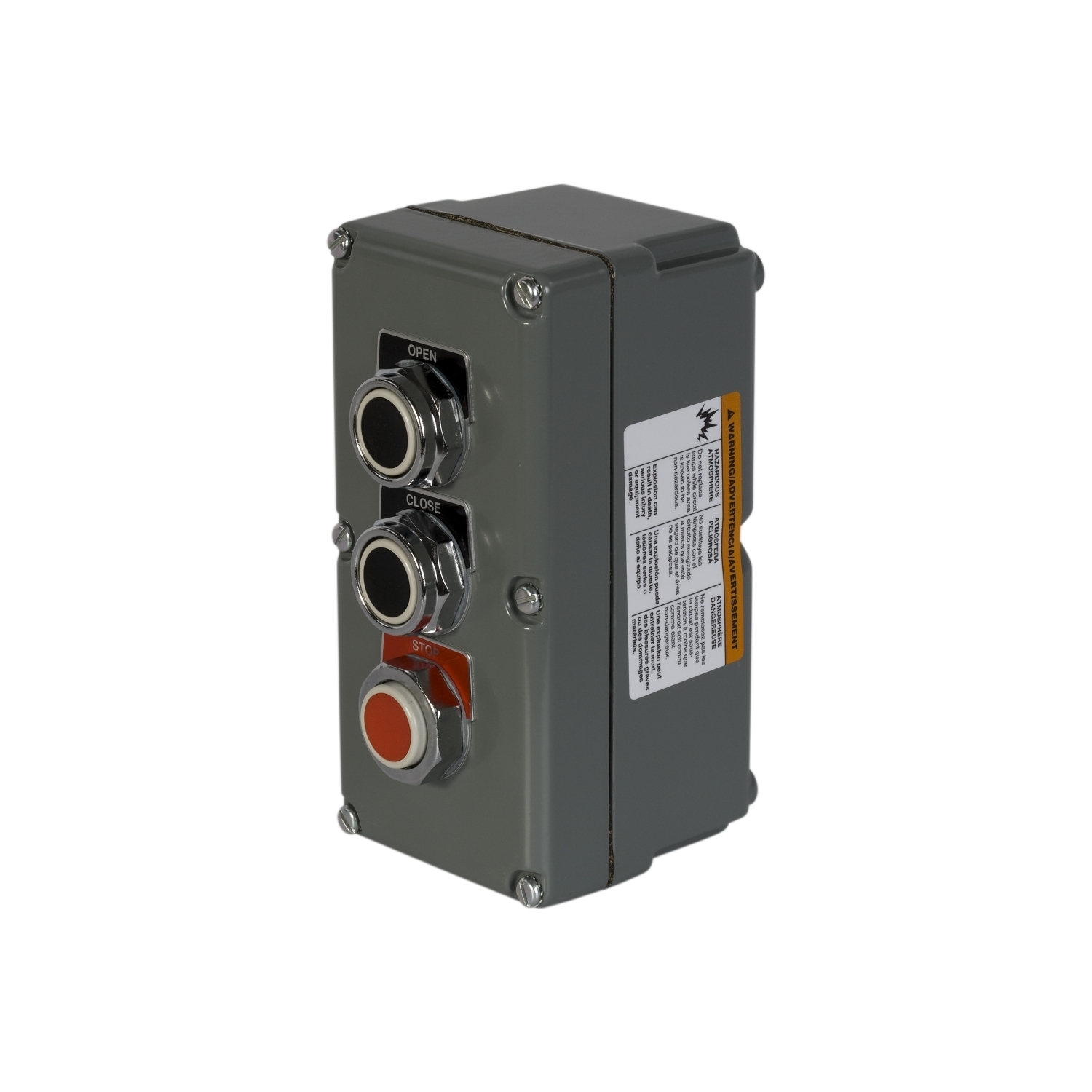 9001KYK33 Harmony Complete Control Station, 300 V AC, 10 A, 3NO-3NC Contact, 3 Operators, NEMA 3/4/13 NEMA Rating