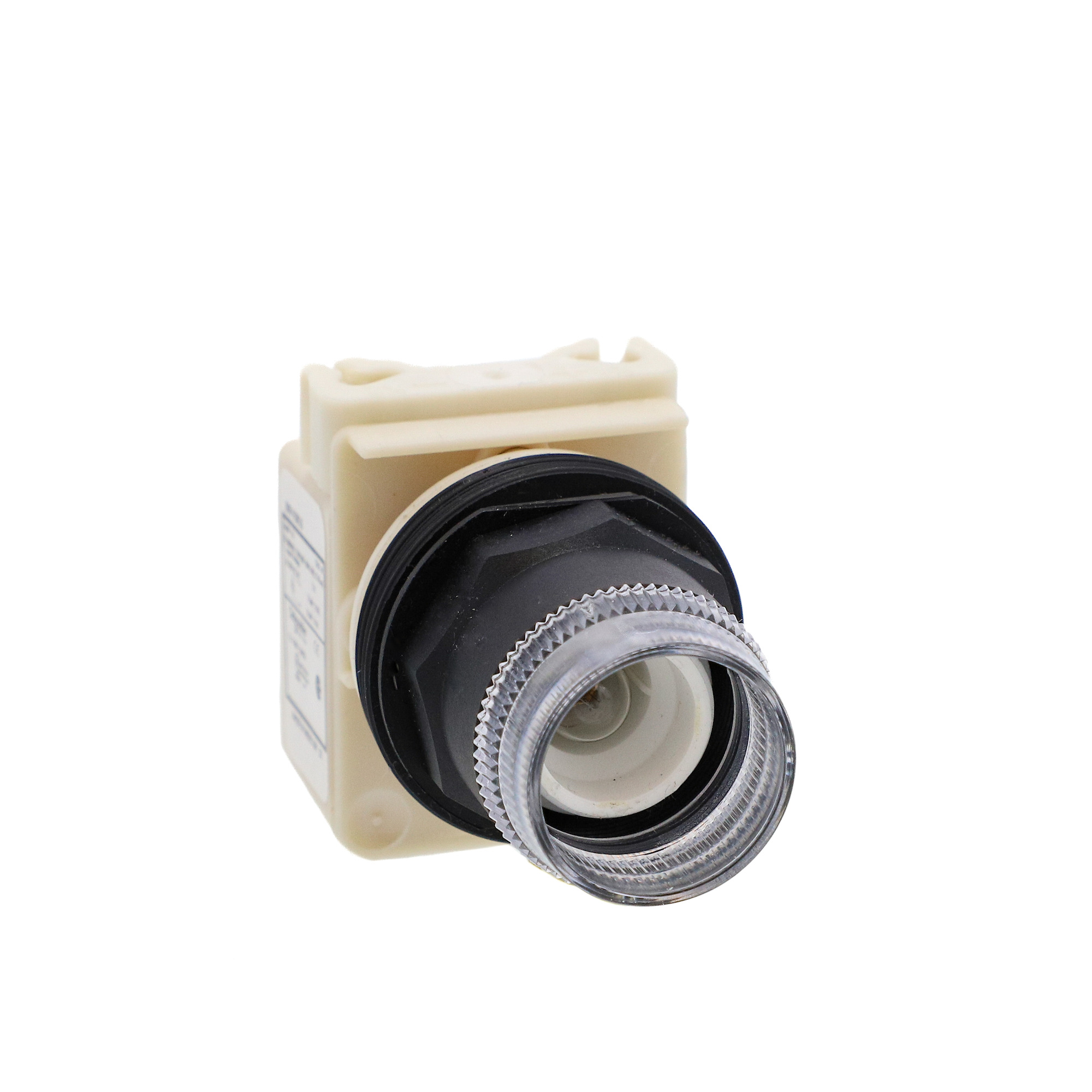 Harmony Illuminated Pushbutton Operator; 30 mm Mounting Hole, Momentary, Plastic Ring Nut, Black