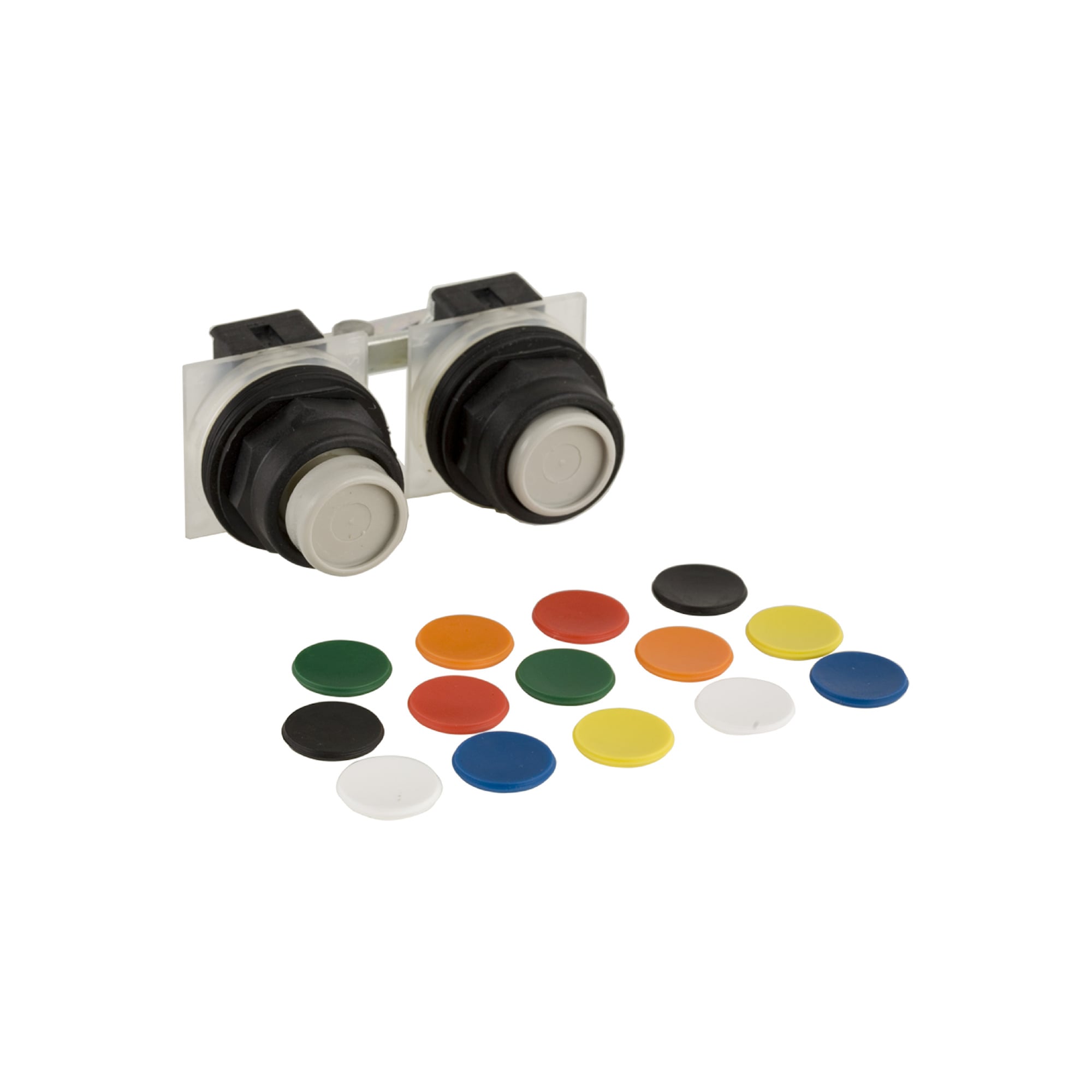 9001SKR11U Harmony Type SK Corrosion-Resistant Dusttight Oiltight Watertight Heavy Duty Round Unmarked Non-Illuminated Pushbutton Operator, 30 mm, 45 mm, 46 mm, 69 mm, 2 Positions, Black