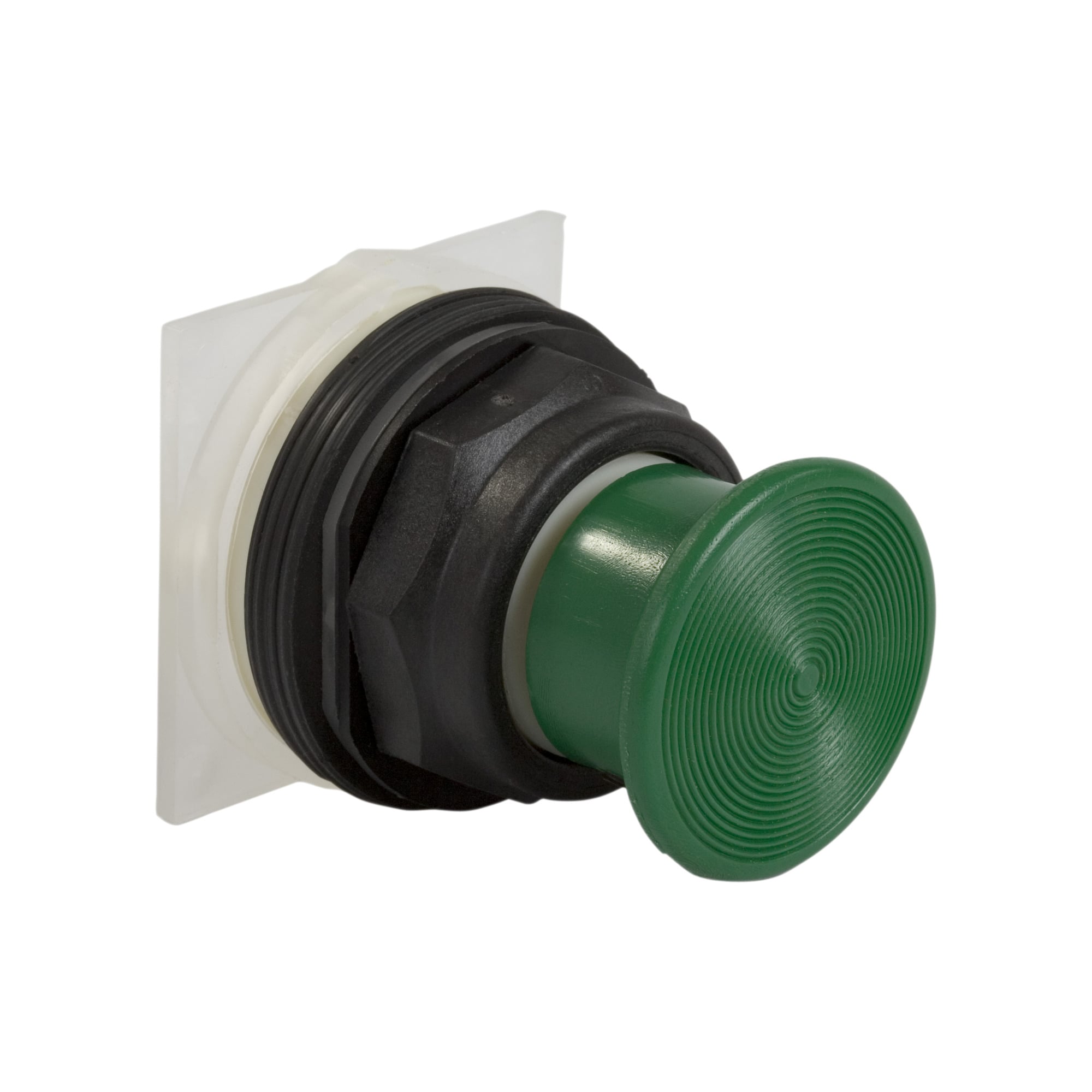 9001SKR24G Harmony Type SK Corrosion-Resistant Dusttight/Oiltight/Watertight Heavy Duty Round Unmarked Non-Illuminated Pushbutton Operator With Set Screw Security, 30 mm, 2 Positions, Green