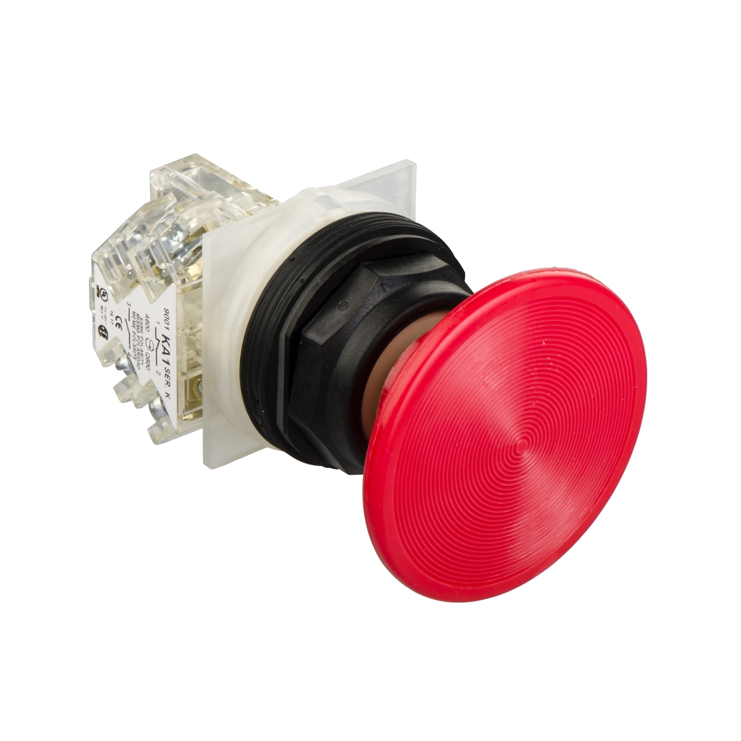 9001SKR25RH13 Harmony Type SK Non-Illuminated Pushbutton, 30 mm, 1NO-1NC Contact, Red