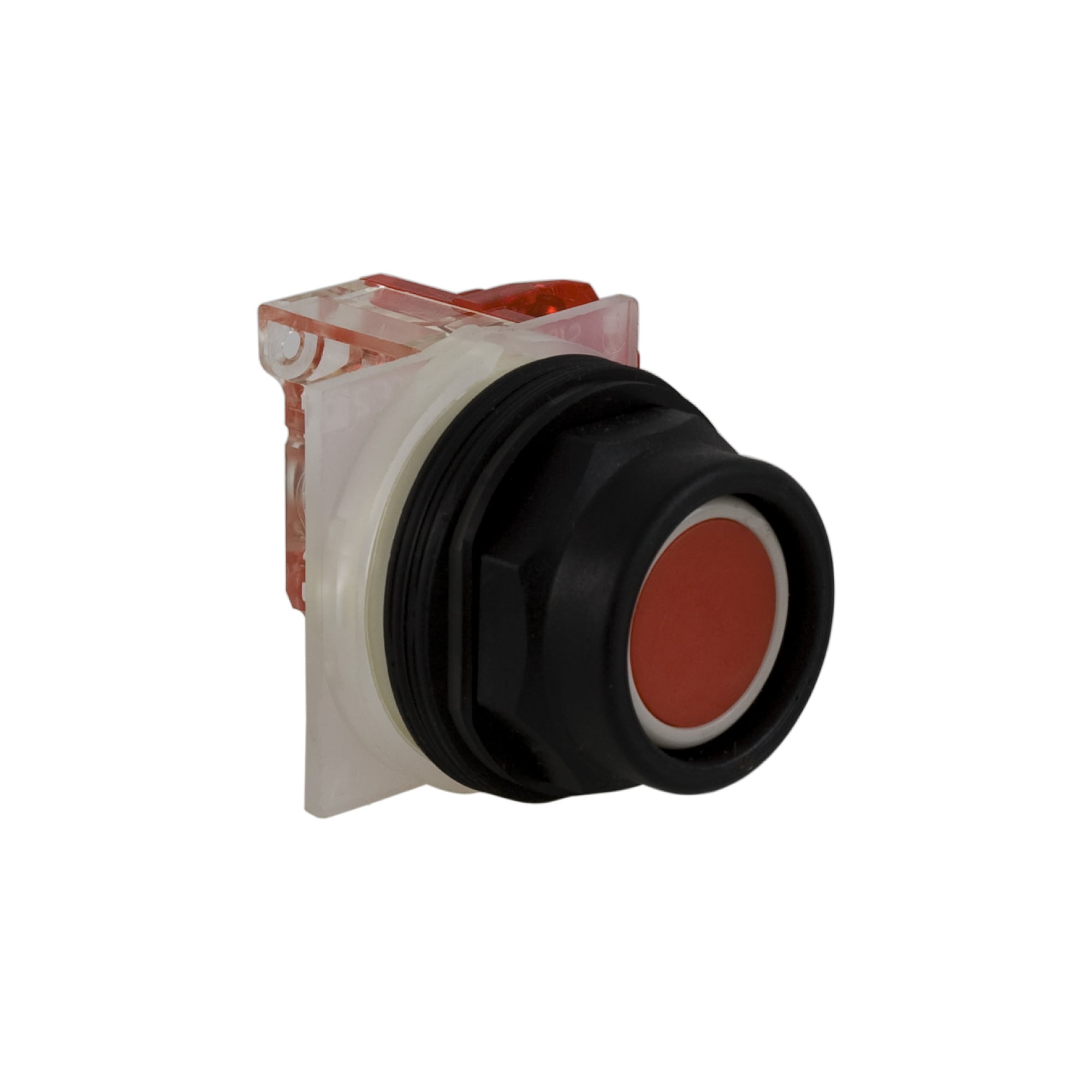 9001SKR2RH6 Harmony Type SK Corrosion-Resistant Dusttight/Oiltight/Watertight Mechanically Interlocked Non-Illuminated Pushbutton With Extended Guard, 30 mm, 1NC Contact, Slow Break Contact, Red