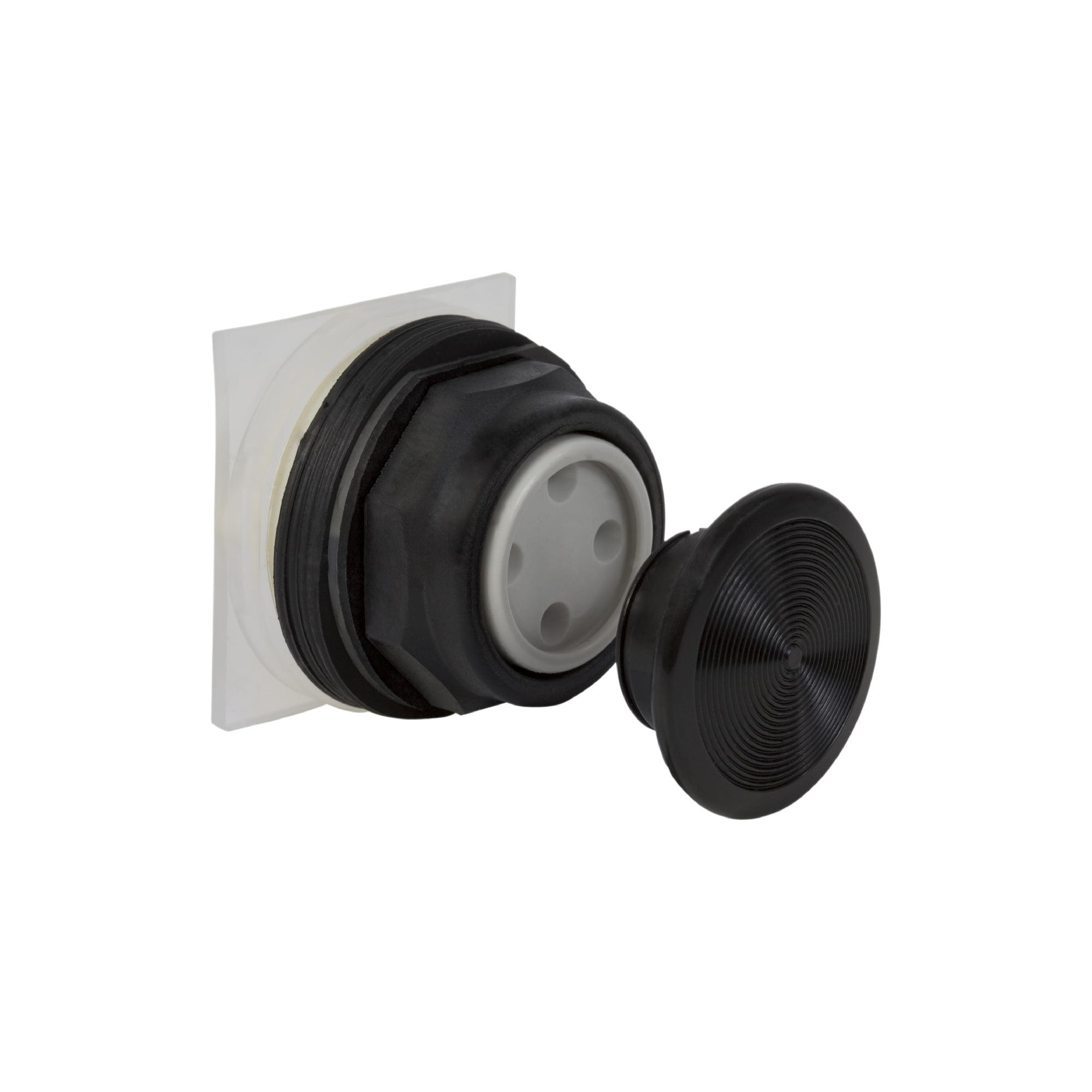 9001SKR4B Harmony Type SK Corrosion-Resistant Dusttight/Oiltight/Watertight Heavy Duty Octagonal Unmarked Non-Illuminated Pushbutton Operator, 30 mm, 2 Positions, Black