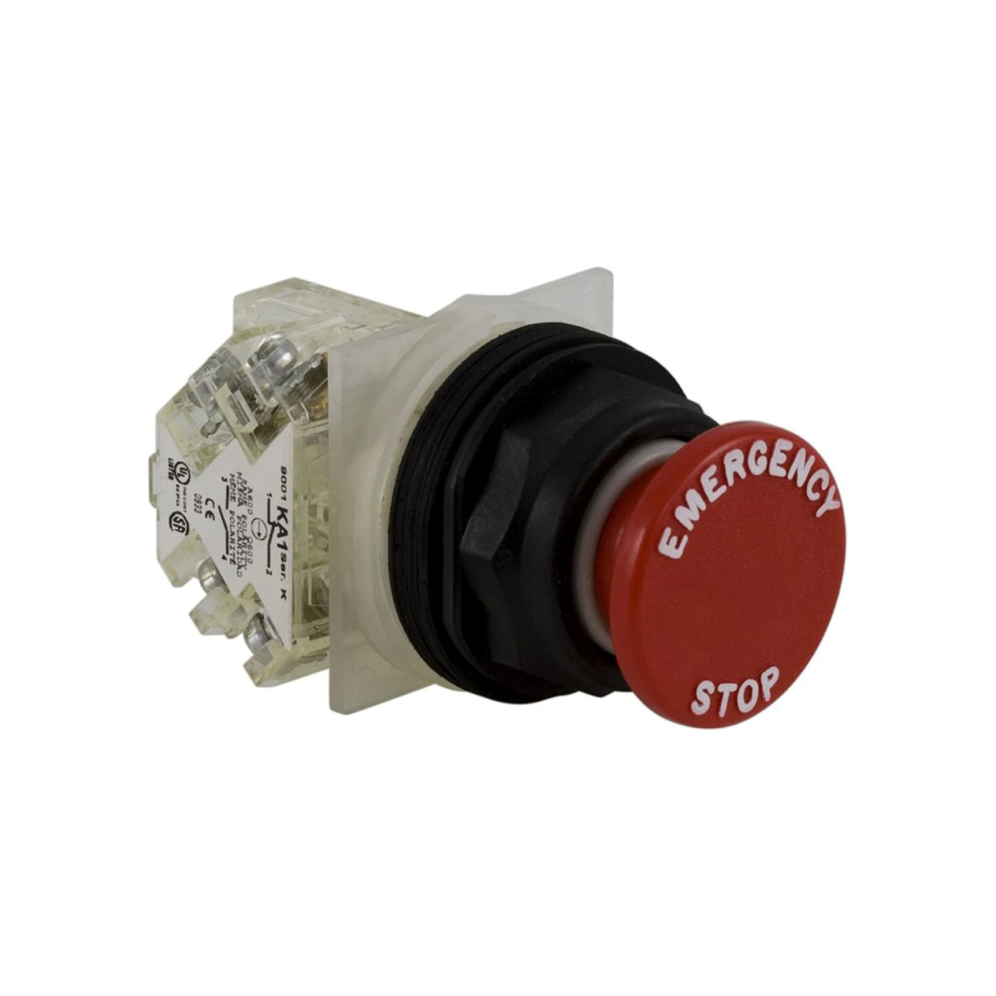 9001SKR5R05 Harmony Type SK Corrosion-Resistant Dusttight/Oiltight/Watertight Heavy Duty Octagonal Non-Illuminated Pushbutton Operator, 30 mm, 2 Positions, Red