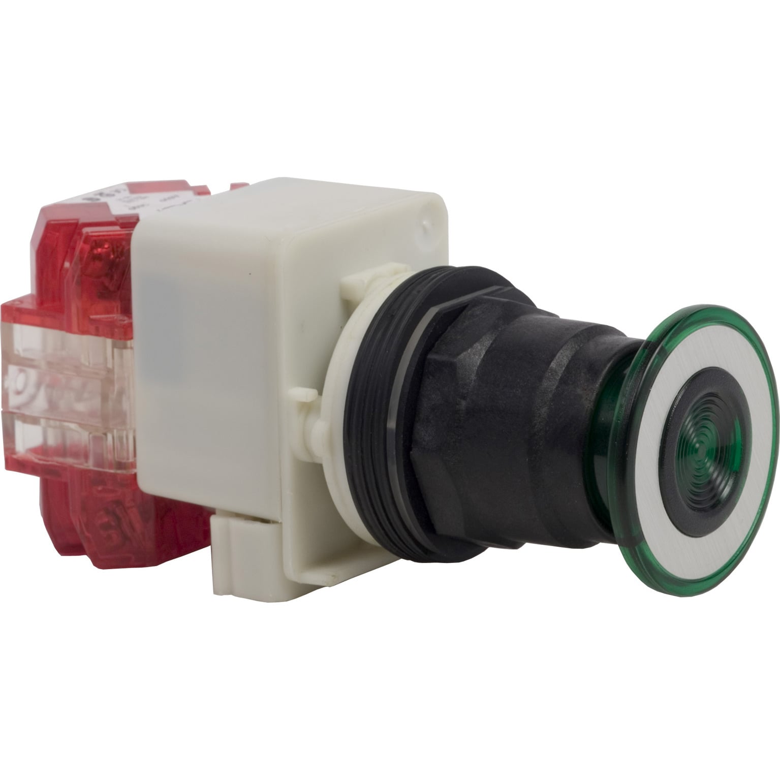 9001SKR8P1GH25 Harmony Type SK Corrosion-Resistant Dusttight/Oiltight/Watertight Heavy Duty Unmarked Illuminated Push Button, 30 mm, 1NC-1NC Contact, Slow Break Contact, Red