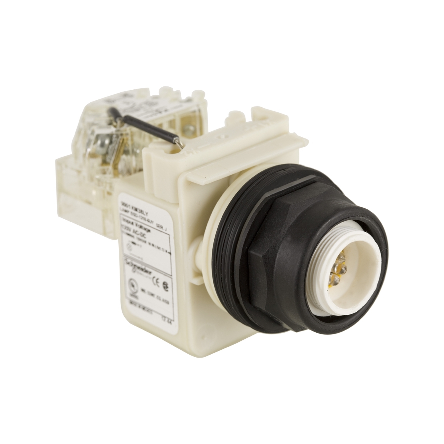 9001SKT38LY Harmony Type SK Pilot Light, 120 V AC/DC, 1.4 VA, Round Lens, Panel Mount