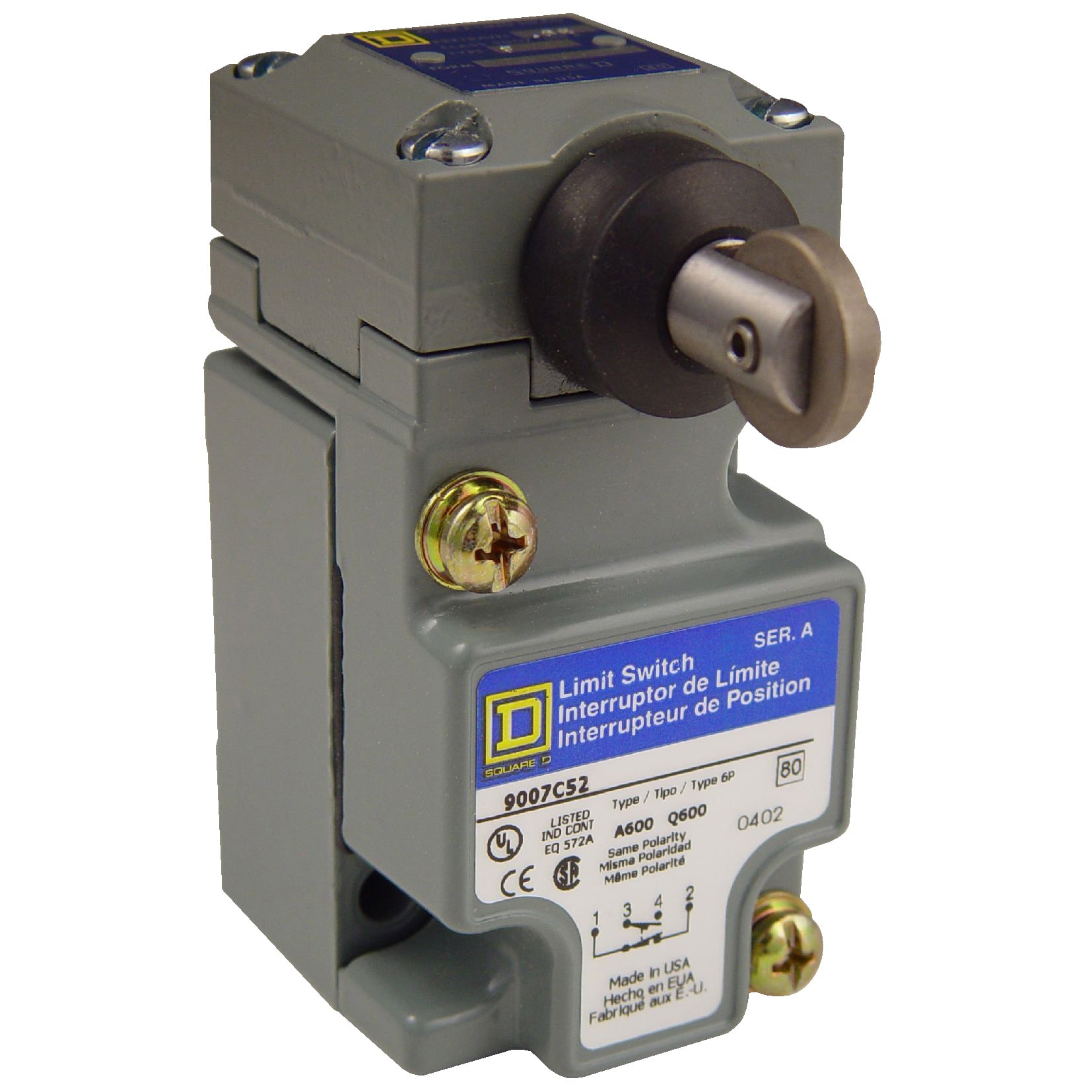 Limit switch, 9007, 600 V 10amp c +options