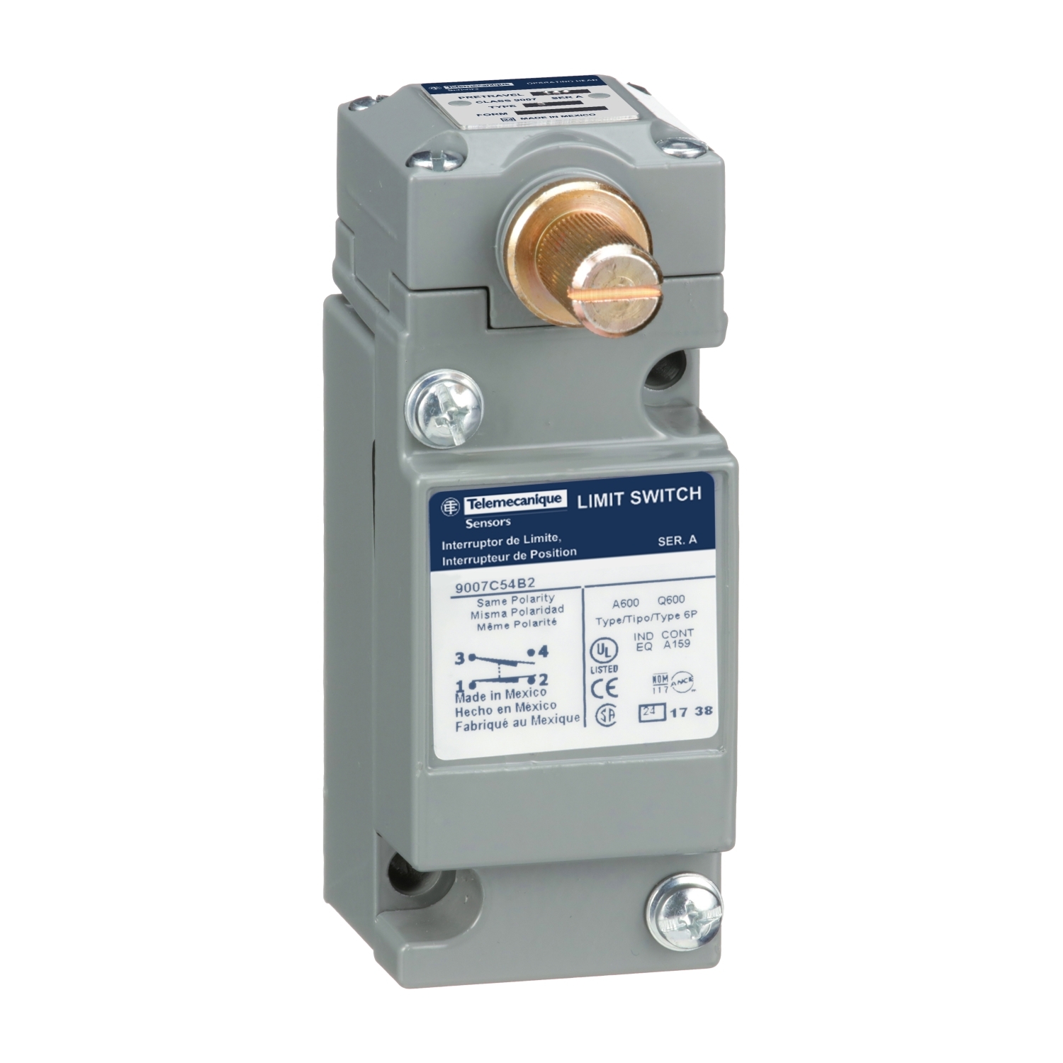 Limit switch, 9007, 600 V 10amp c +options