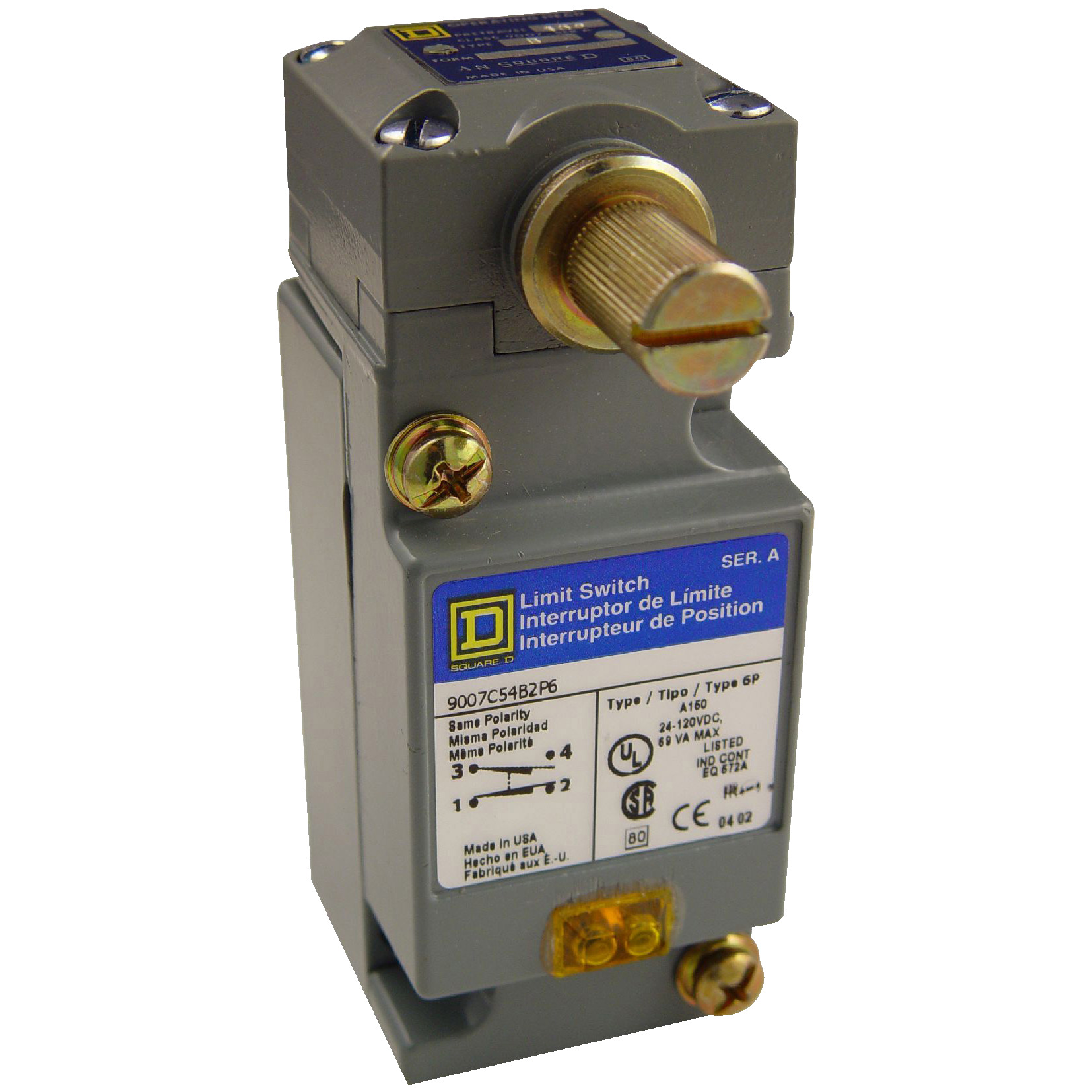 Limit switch, 9007, 600 V 10amp c +options