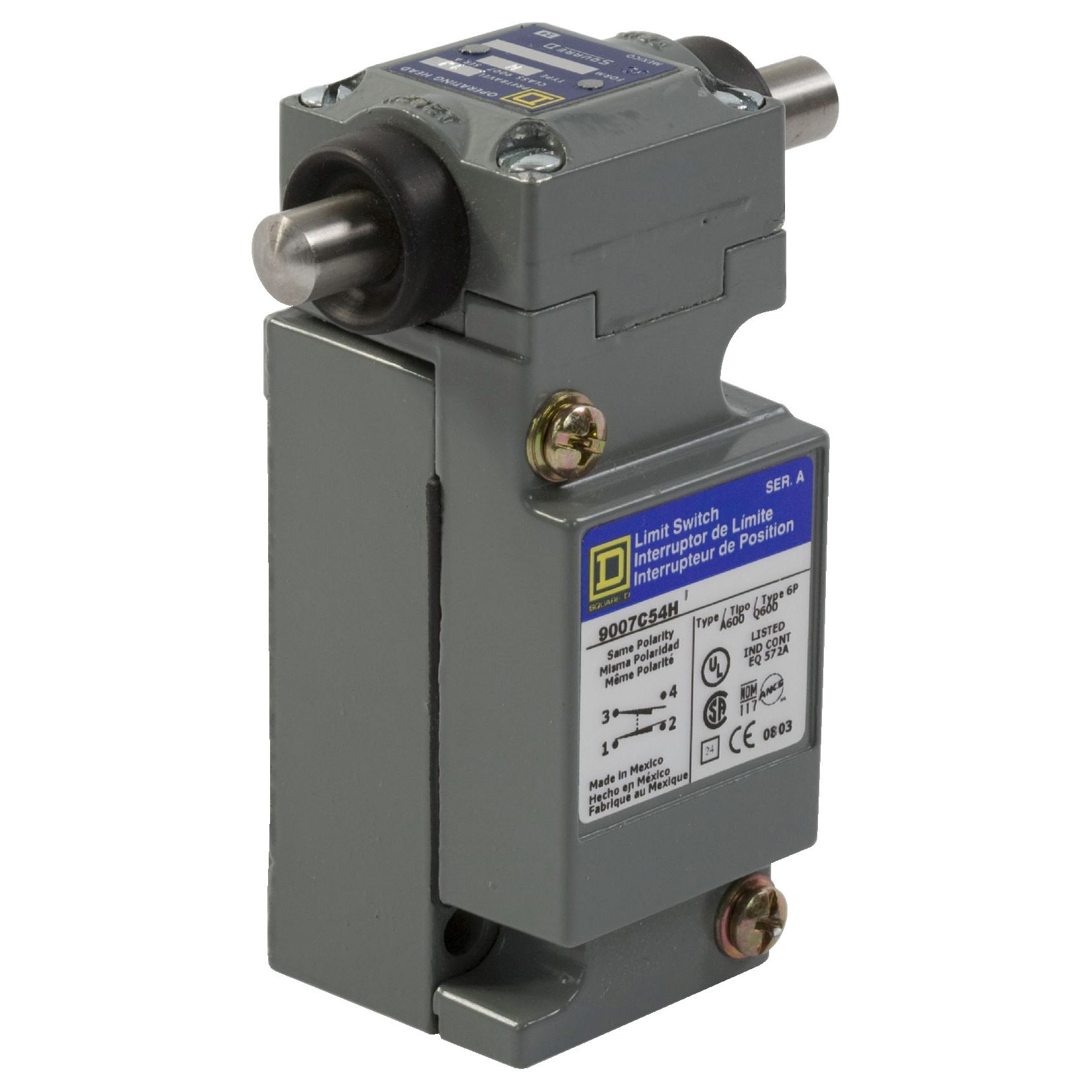 Limit switch, 9007, 600 V 10amp c +options