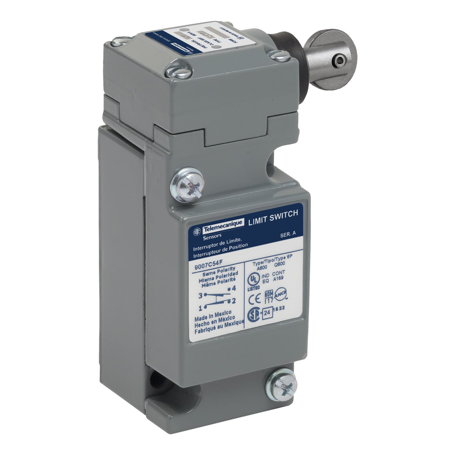 Limit switch, 9007, 600 V 10amp c +options