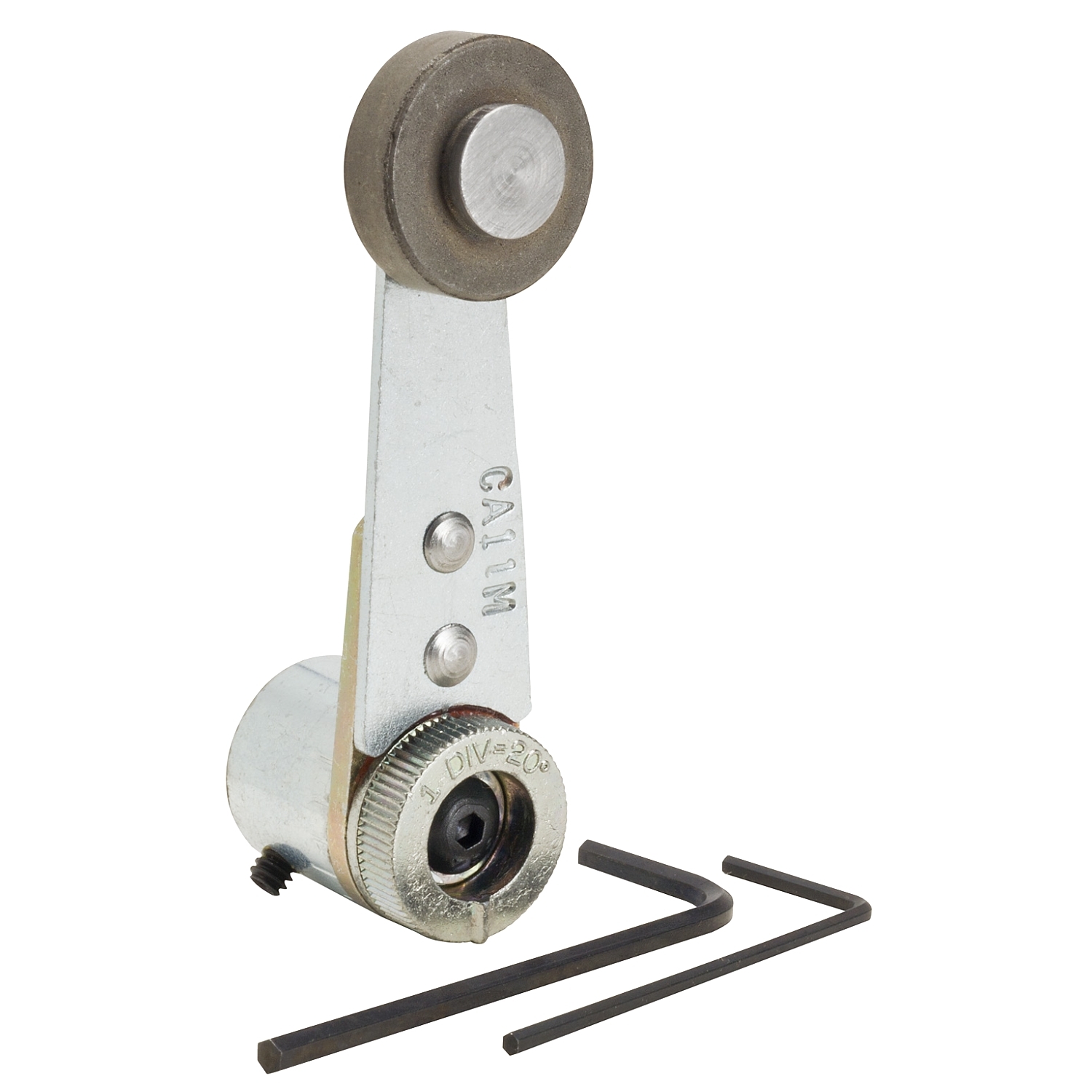 Limit switch lever, 9007, 9007C zinc, fixed length, outside steel roller