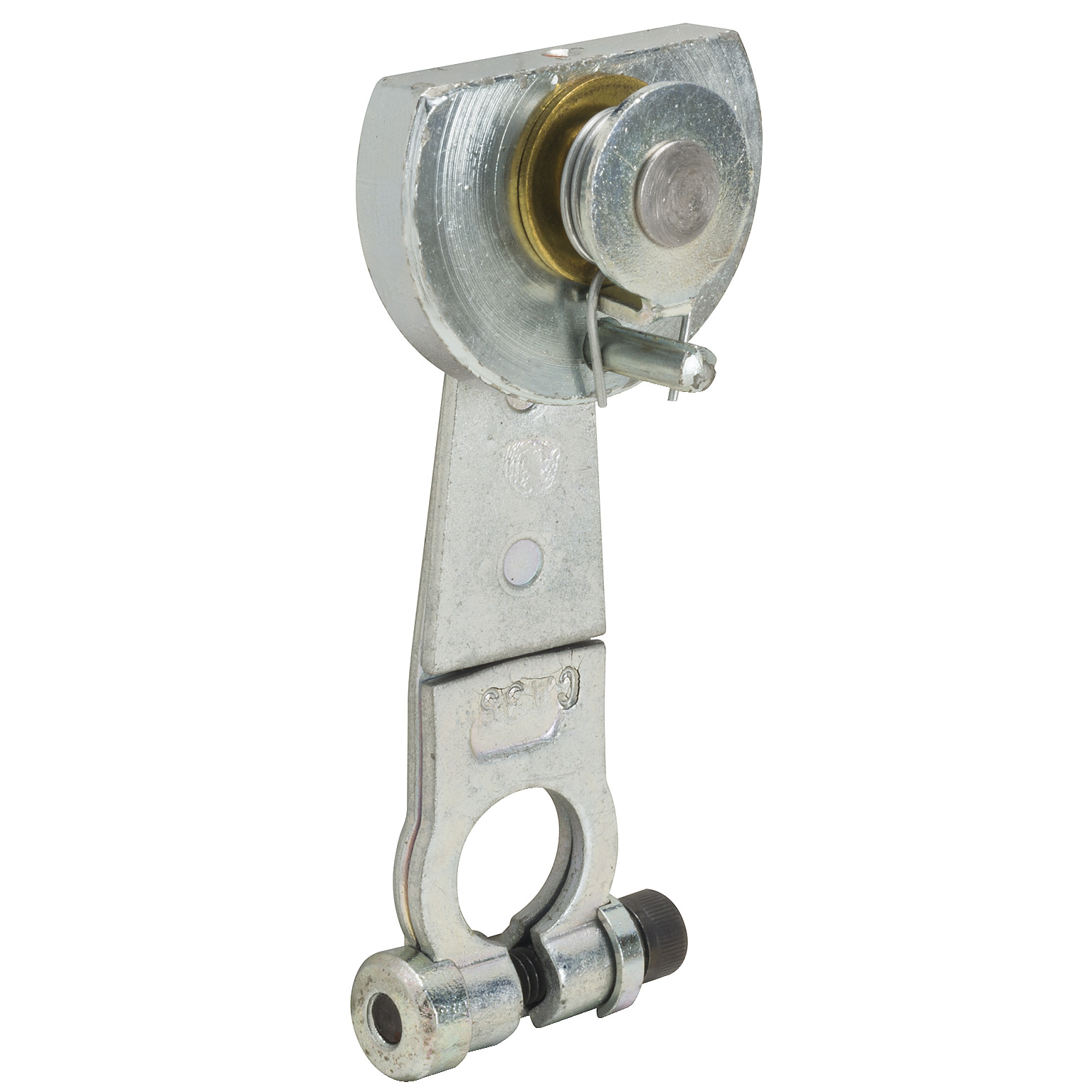 9007CA3S 1-Way Spring Return Roller Lever, 2 in L, Steel Roller, Flat Steel Arm