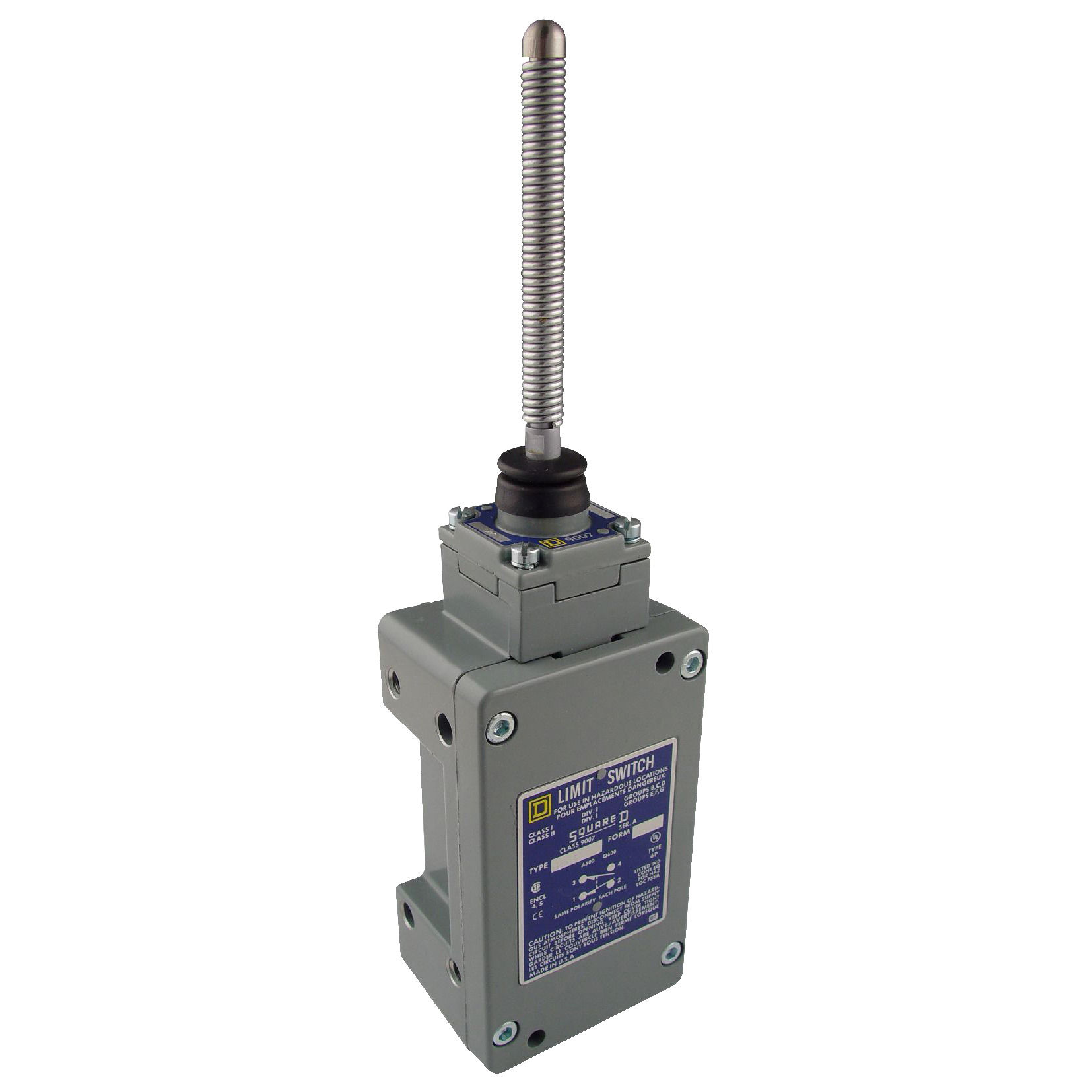 9007CR53KC Heavy Duty Limit Switch, 600 V, 10 A, 1CO 1 Form Z SPDT-DB Contact, 1 Pole