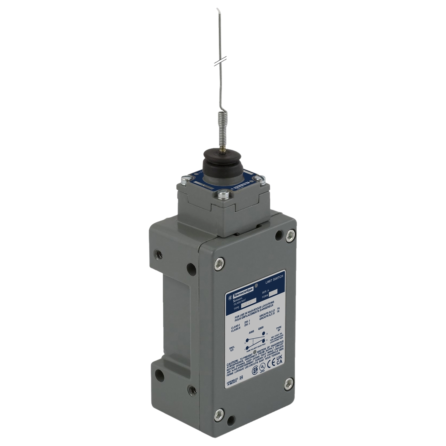 9007CR53L Heavy Duty Limit Switch, 600 V, 10 A, 1CO 1 Form Z SPDT-DB Contact, 1 Pole