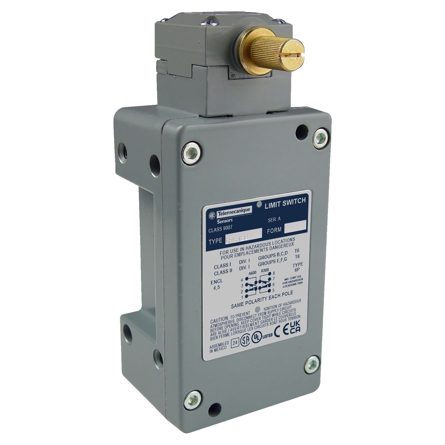 Limit switch, 9007, 600 V 10amp c +options