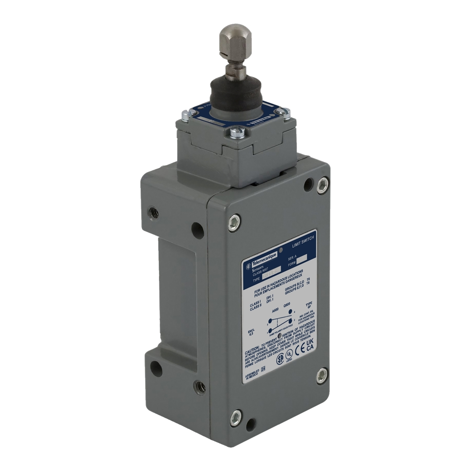 Limit switch, 9007, 600 V 10amp c +options