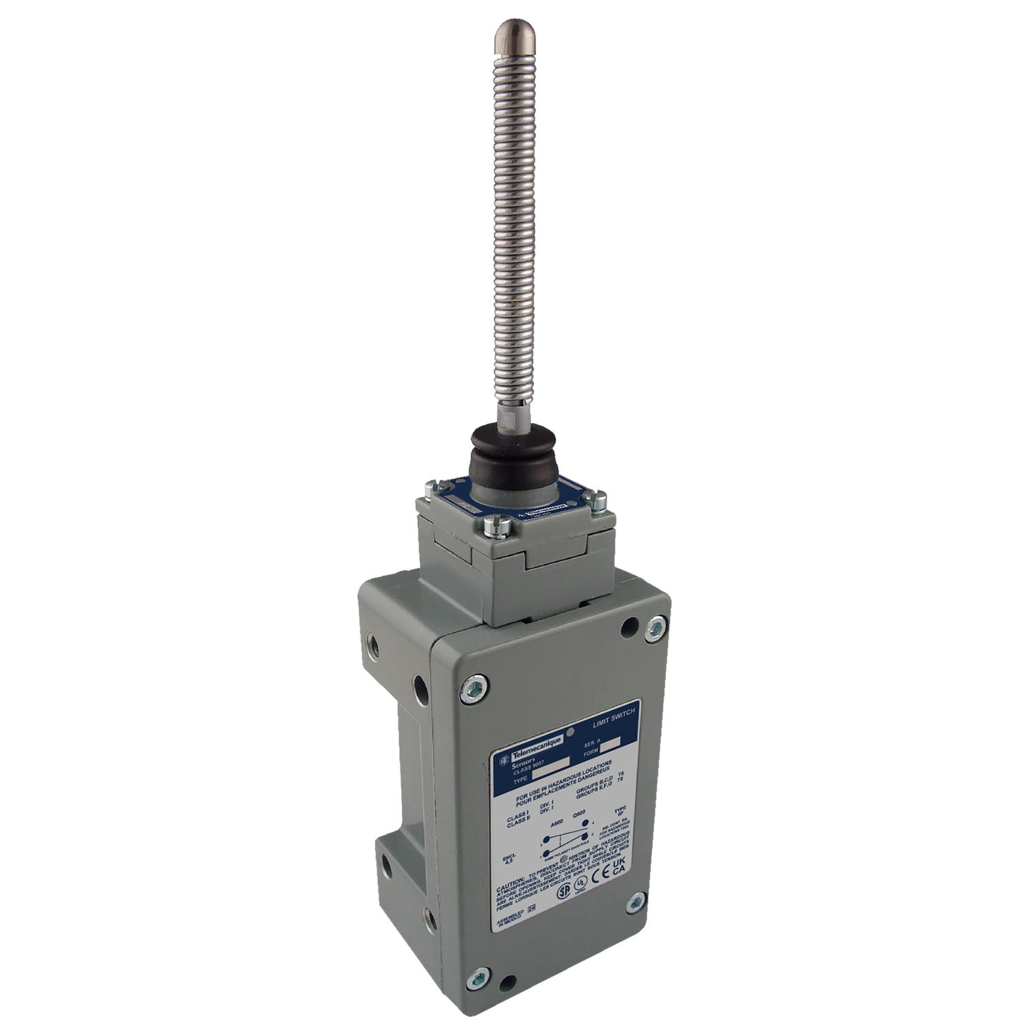 Limit switch, 9007, 9007CR 2 NO/NC, wobble head, coil spring