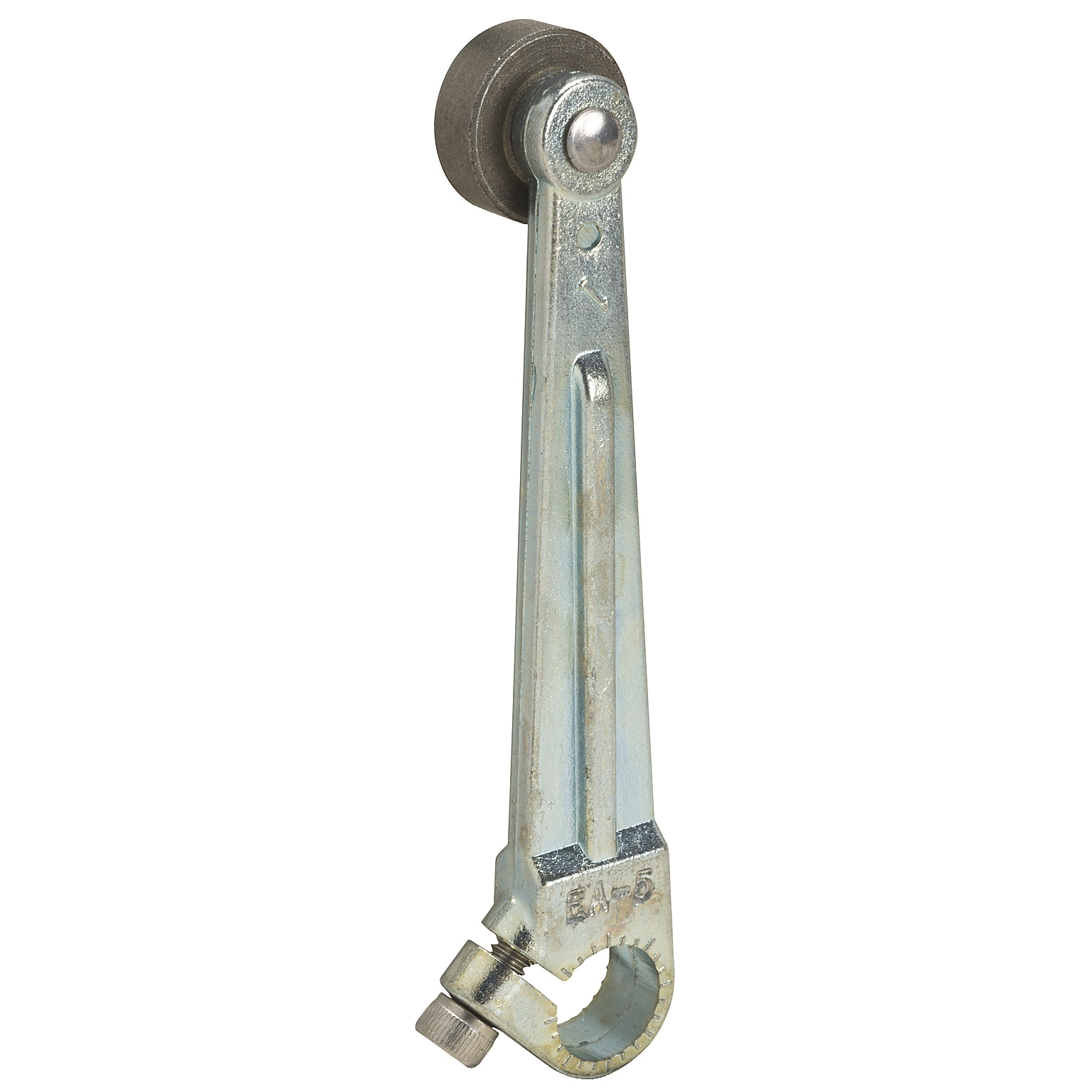 9007DA5 Fixed Length Spring Return Roller Lever, 2-1/2 in L, Steel Roller, Cast Zinc Arm