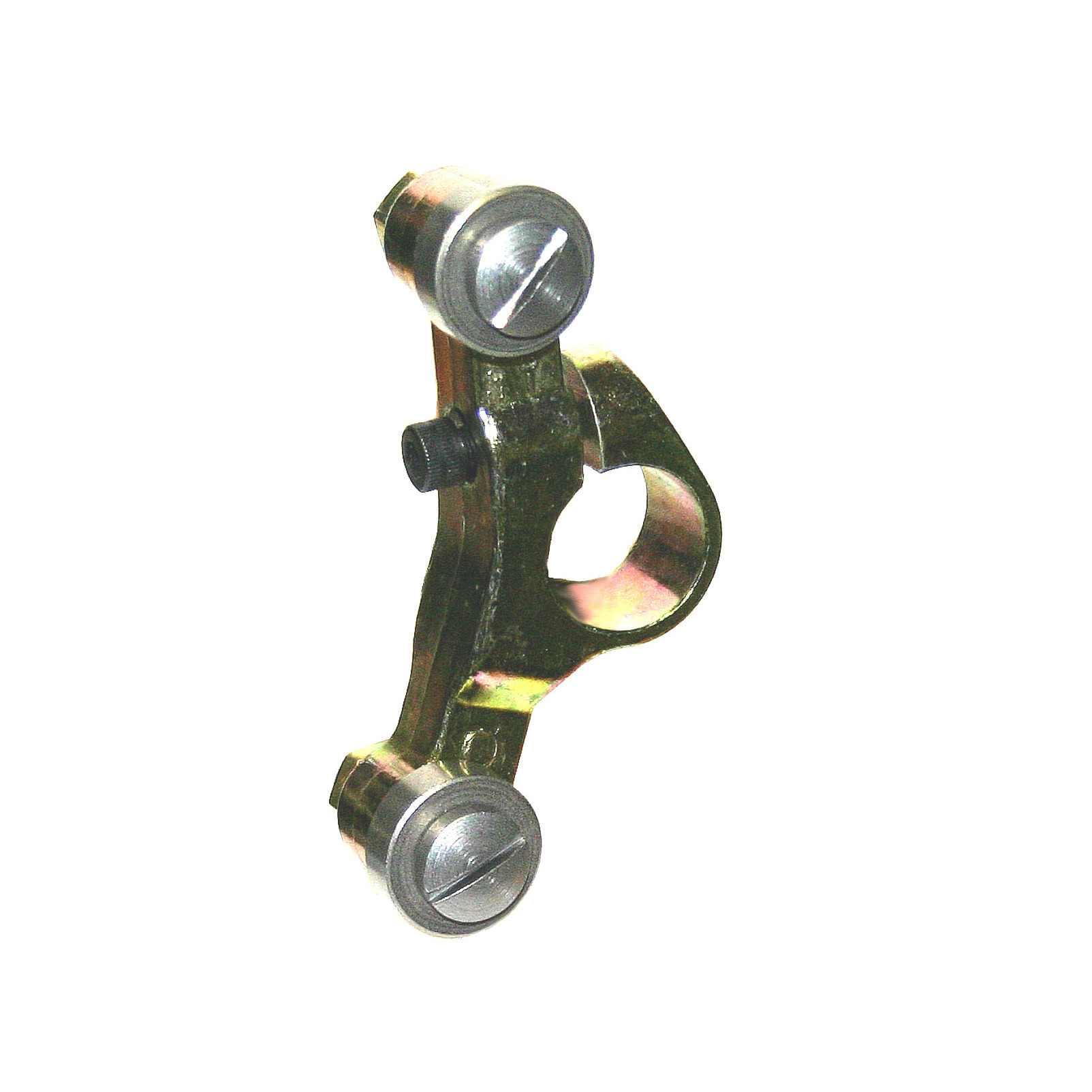 9007J1 Osisense Severe Duty 120 deg Forked Lever Arm, 1-1/2 in L, Steel Roller, Cast Zinc