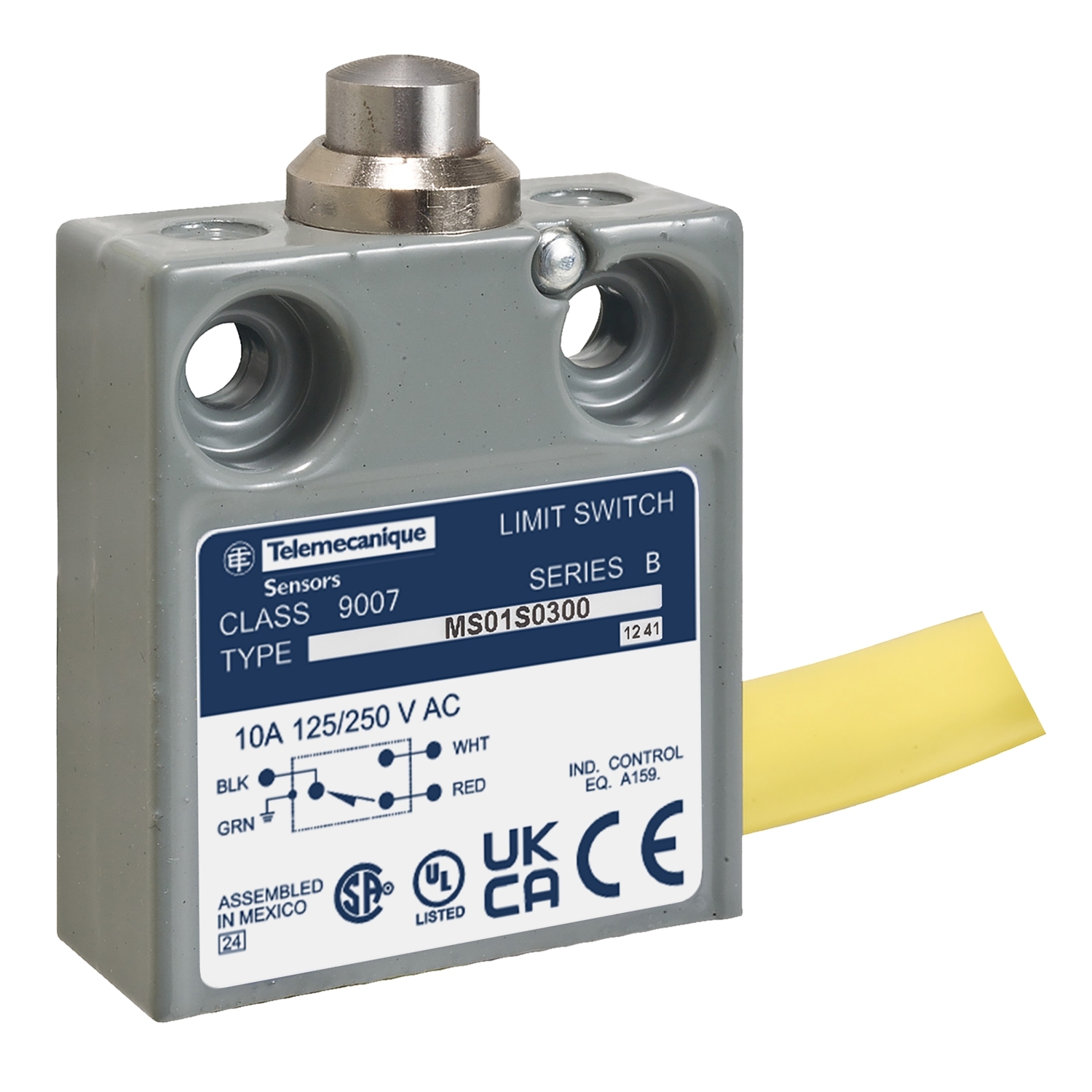 Limit switch, 9007, 240 VAC 10amp ms +options