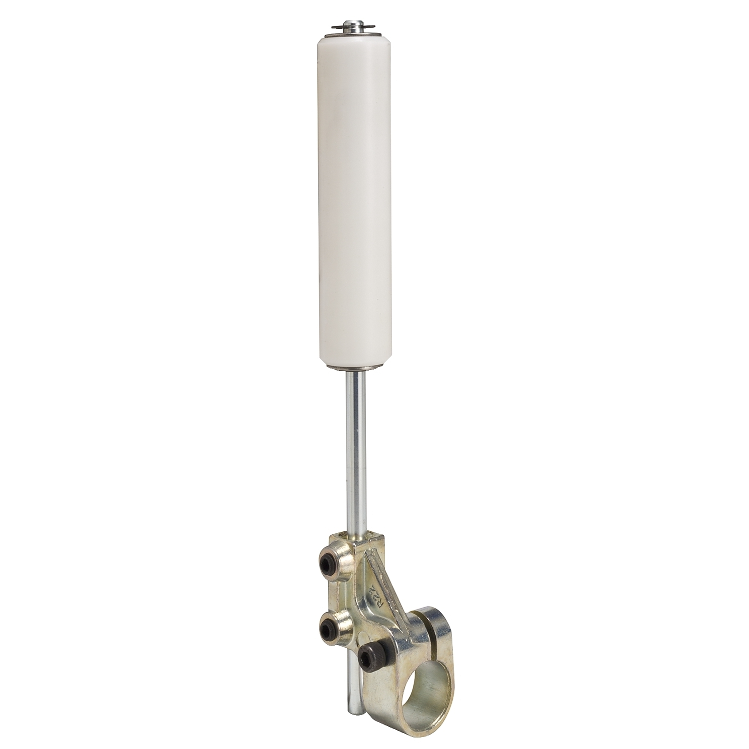 NEMA limit switch, 9007T, conveyor side guide, 8.438 long arm, Delrin roller, 0.875 inch diameter, 3.75 inch wide