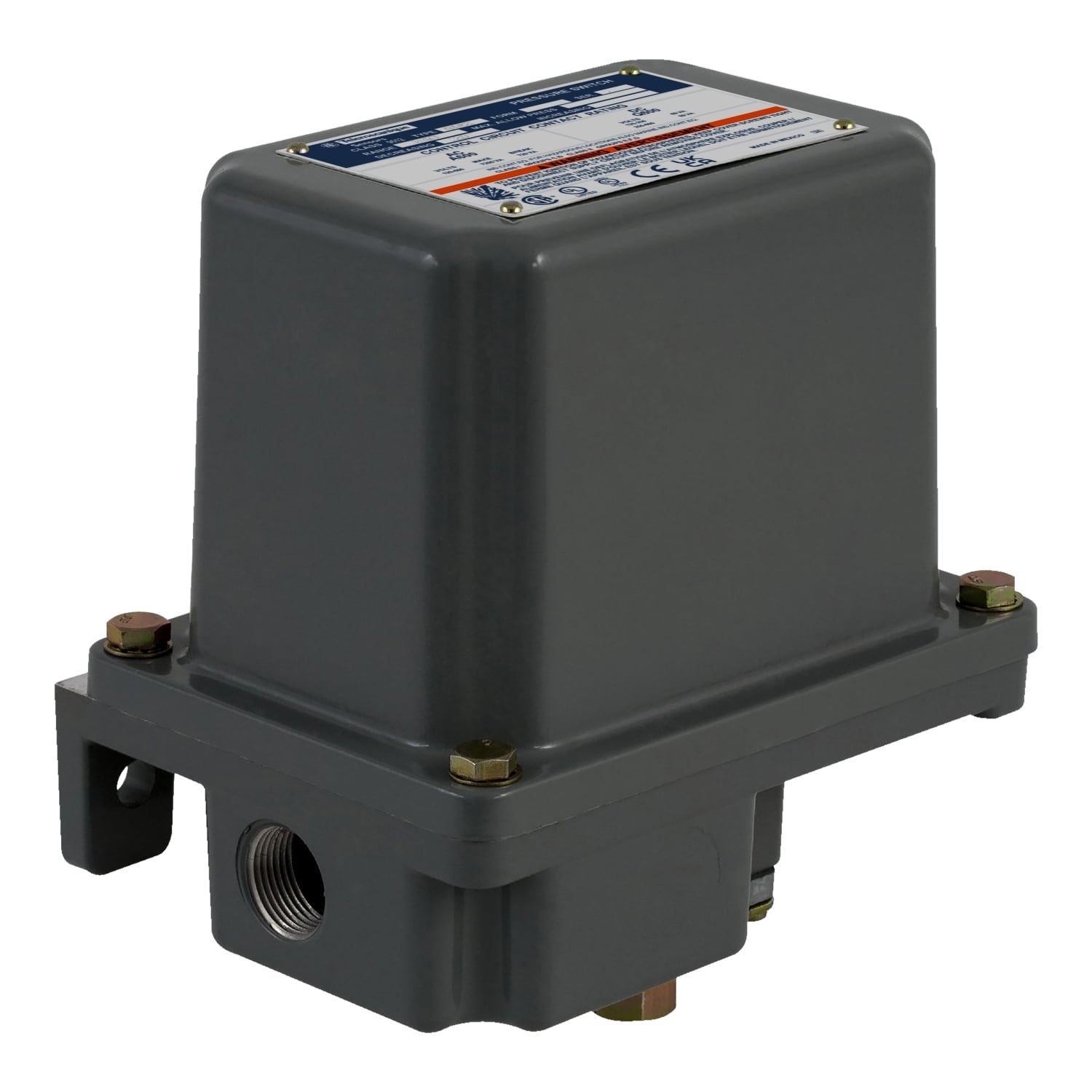 Pressure switch 9012G, adjustable scale, 2 thresholds, 1.5 to 75 PSIG