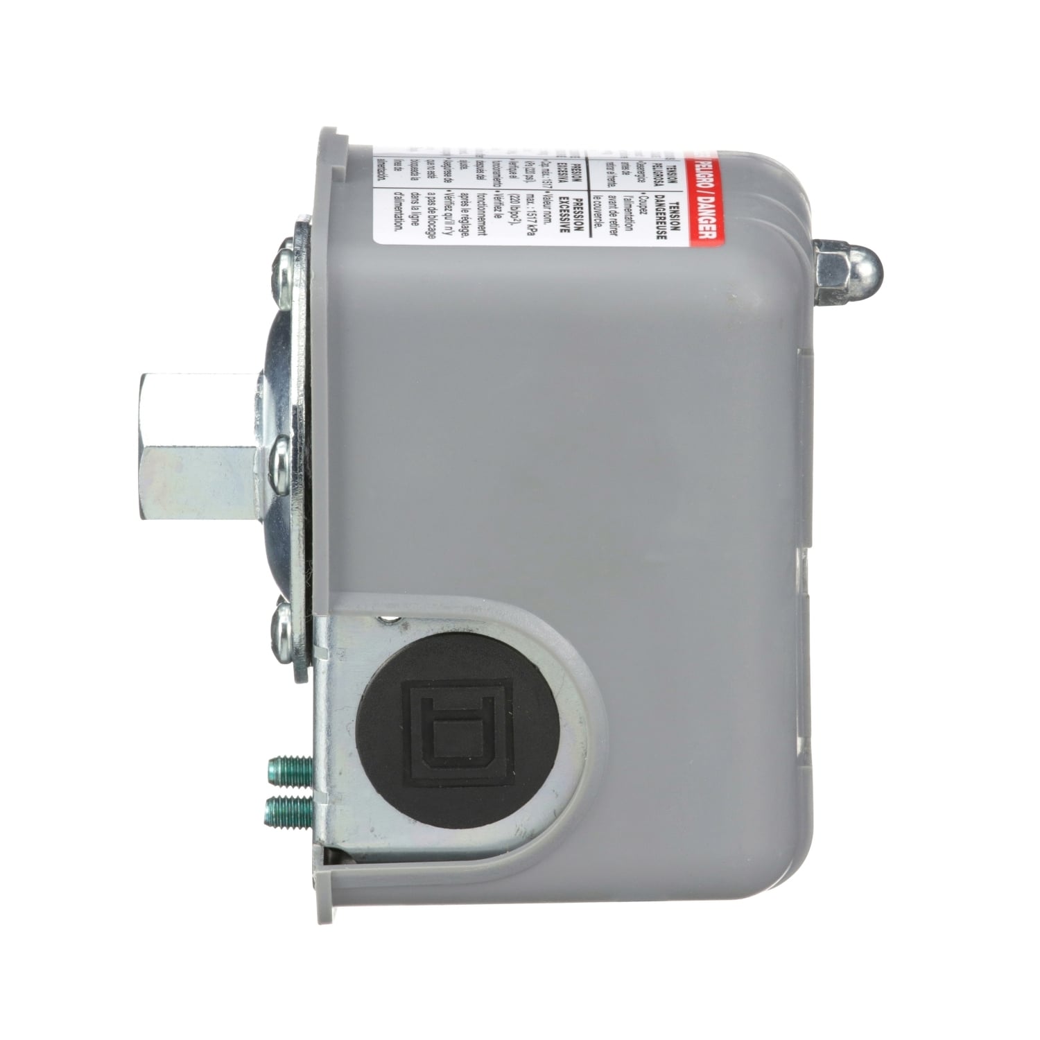 9013FSG2J20 Pumptrol Adjustable Electro-Mechanical Pressure Switch, 10 to 45 psig Pressure, 15 to 30 psi Differential, 2NC DPST Contact, Screw Clamp Connection, 1 hp at 575 V AC Contact