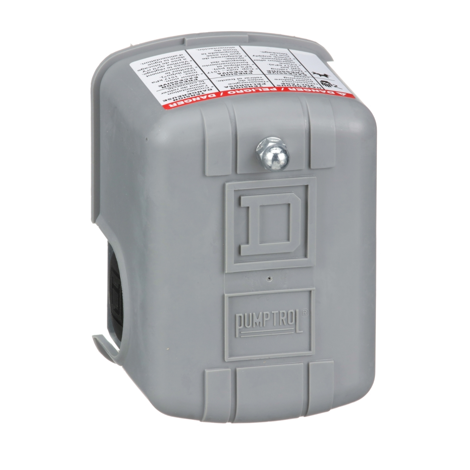9013FSG2J21 Pumptrol Electro-Mechanical Pressure Switch, 10 to 45 psi Pressure, 15 to 30 psi Differential, 2NC DPST-DB Contact, Screw Clamp Connection