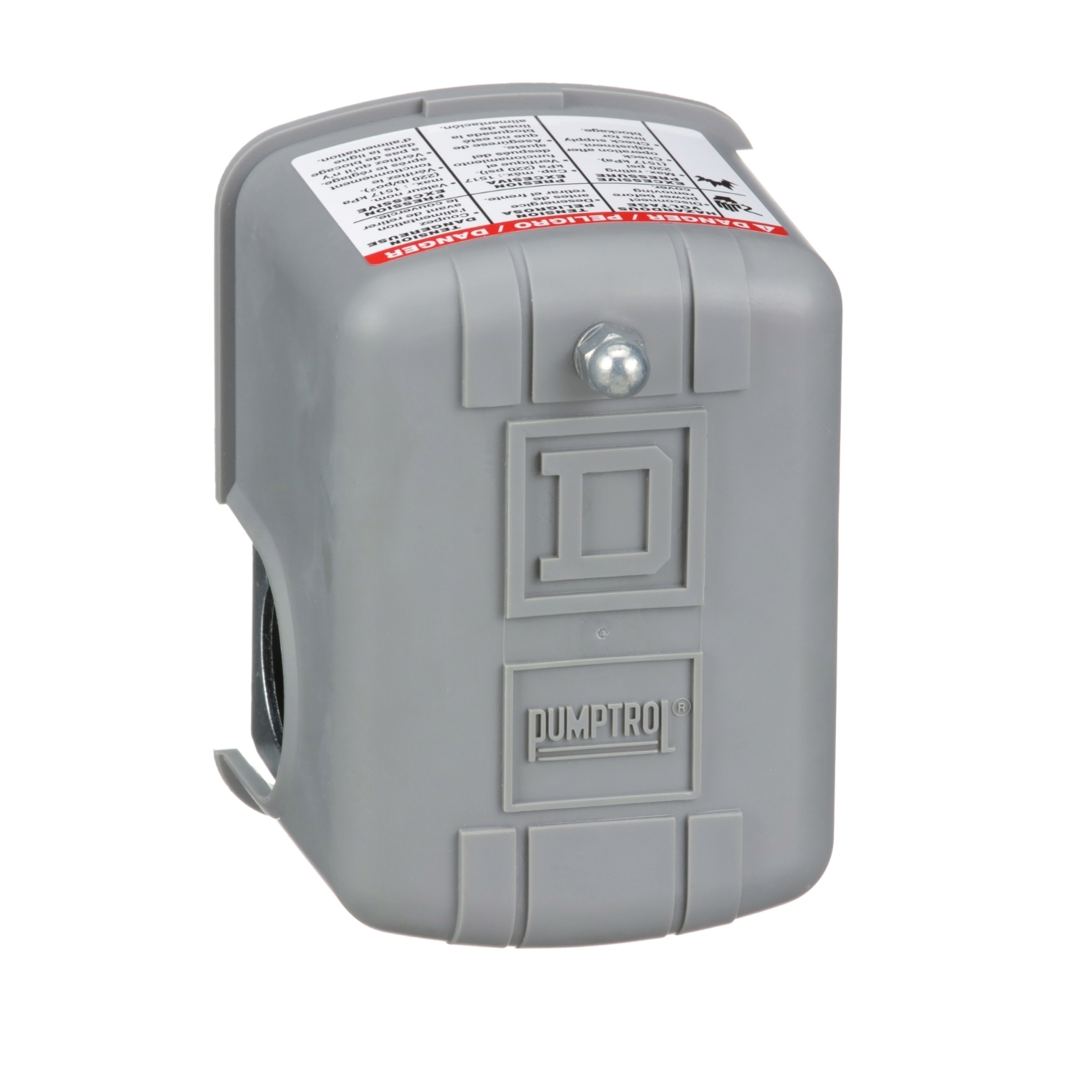 9013FSG2J24 Pumptrol Adjustable Electro-Mechanical Pressure Switch, 10 to 45 psig Pressure, 15 to 30 psi Differential, 2NC DPST Contact, Screw Clamp Connection, 1 hp at 575 V AC Contact