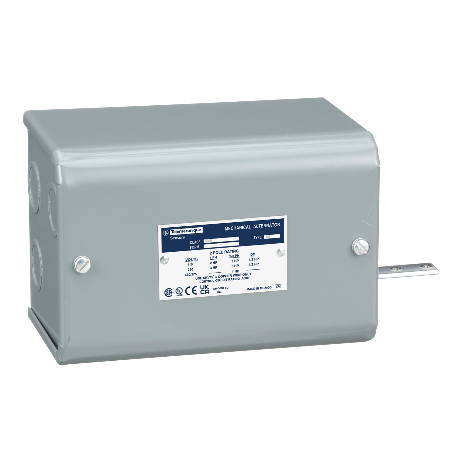 9038AG1 9038 Type A Mechanical Alternator Float Switch, 575 V AC
