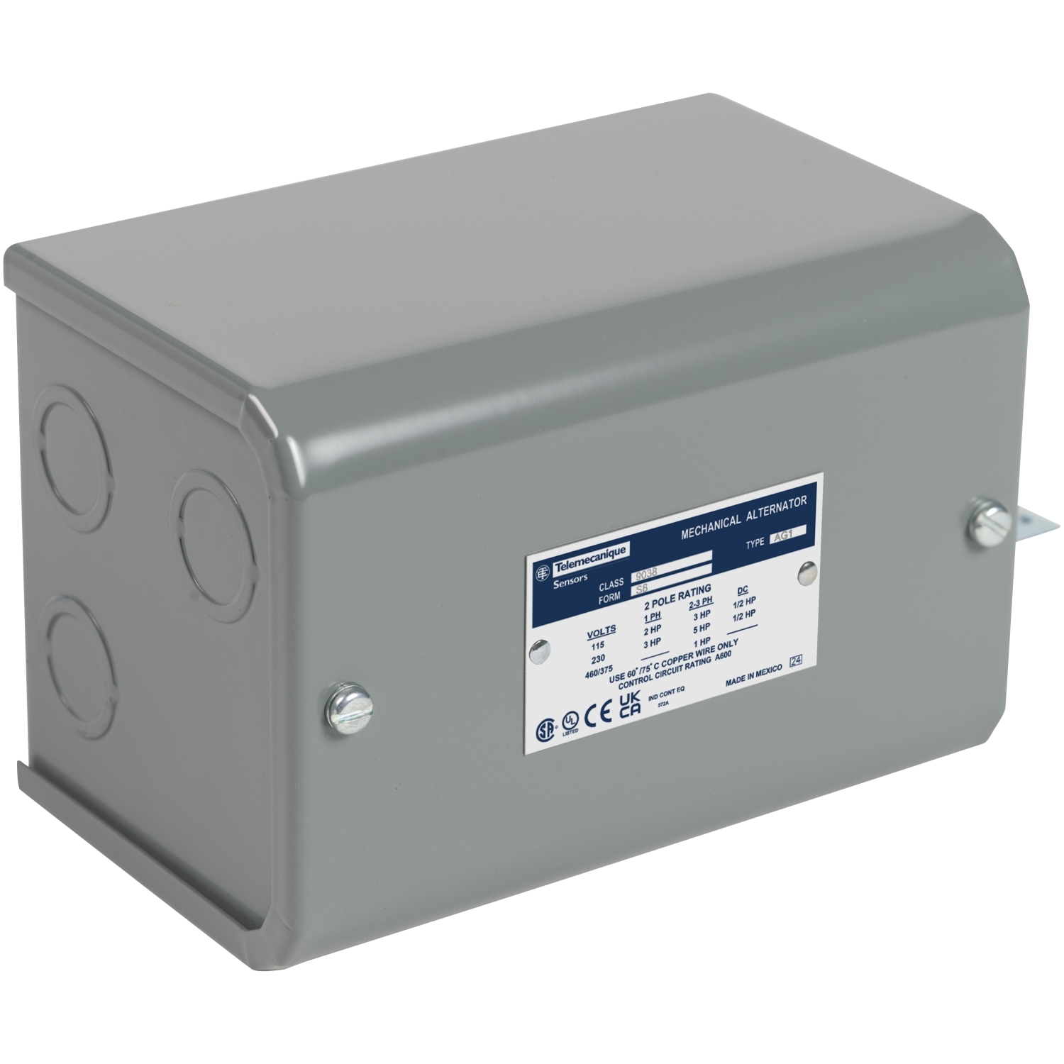 9038AG1S6 Liquid Level Control Float Switch, 575 V AC Input, -22 to 220 deg F