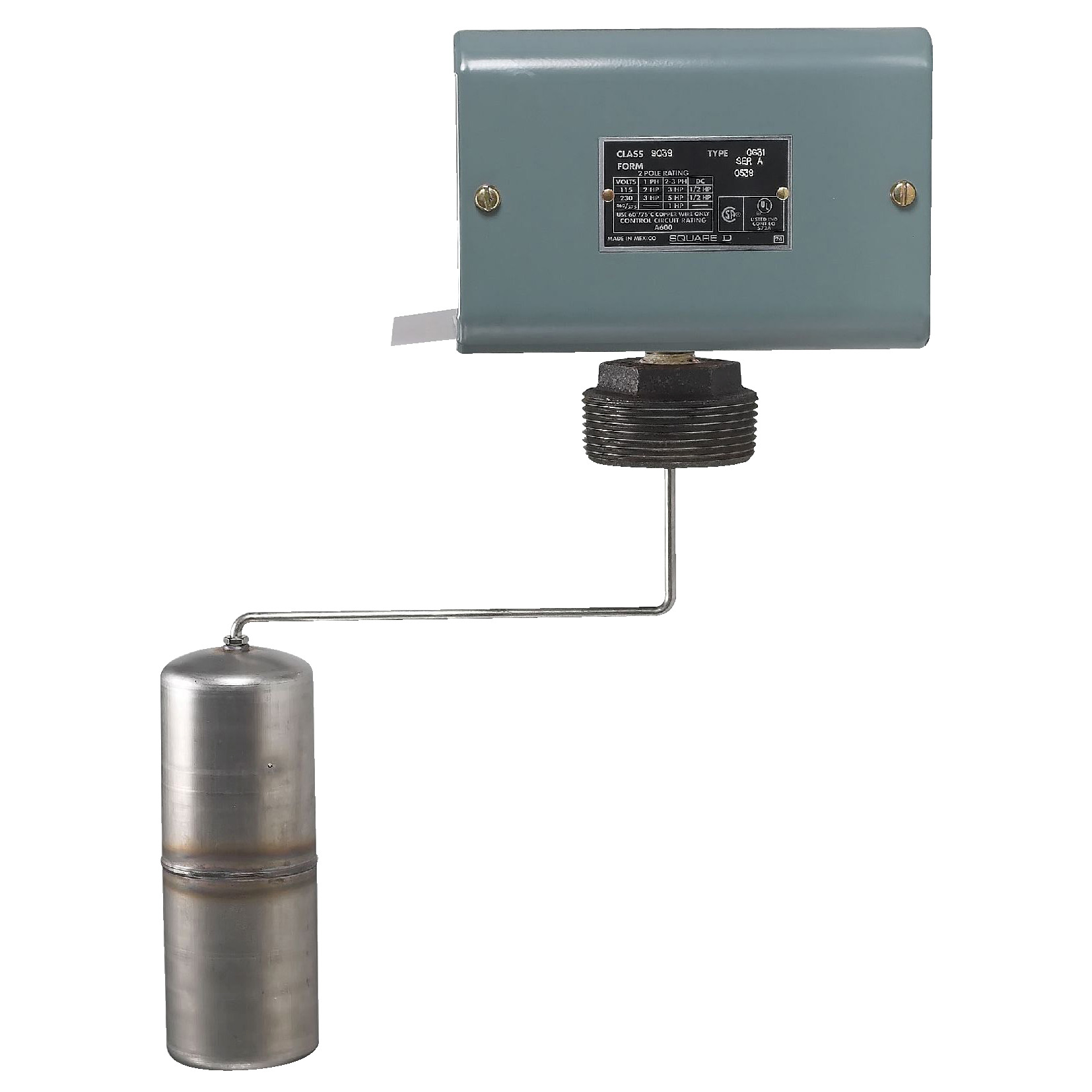 Mechanical alternator,  Pumptrol, mech closed tank, NEMA 1, screw in bushing, 4 NC DPST DB contacts
