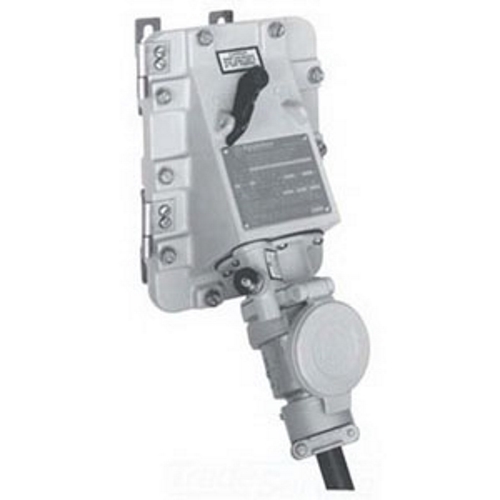 Grounding Style 2 JBR Series Switched Receptacle with Mounting Box; 30 Amp, 600 Volt AC, 4-Pole, 3-Wire, Pressure Wire Terminal