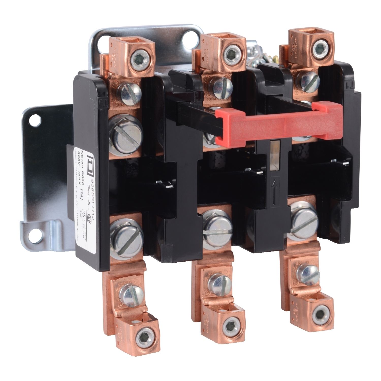 9065SEO12 Type S Melting Alloy Manual Reset Overload Relay, 86 A, 1NC 1 Form B Contact, 600 V AC V Coil